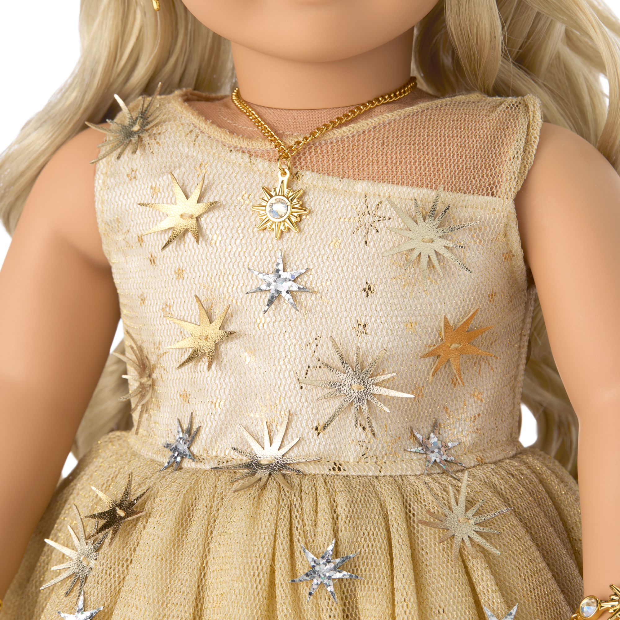 American Girl 2025 Glimmering Gold Holiday Collector Doll - Image 8