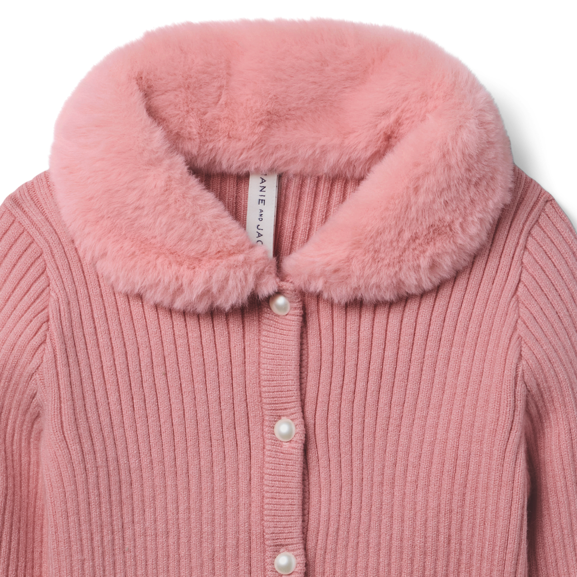 American Girl x Janie and Jack Rosy Ribbed Cardigan for Girls - Image 6