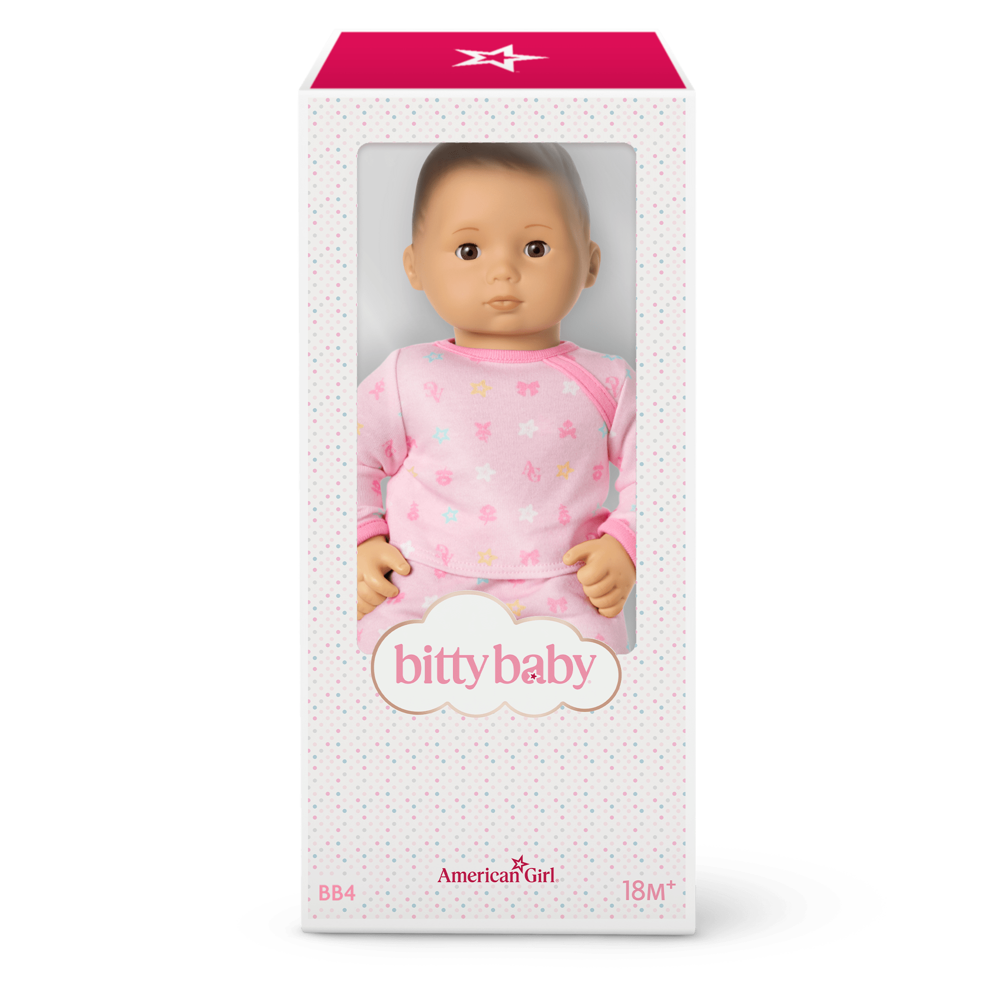 Bitty Baby Doll #4 with black hair in Pastel Pink - Image 8