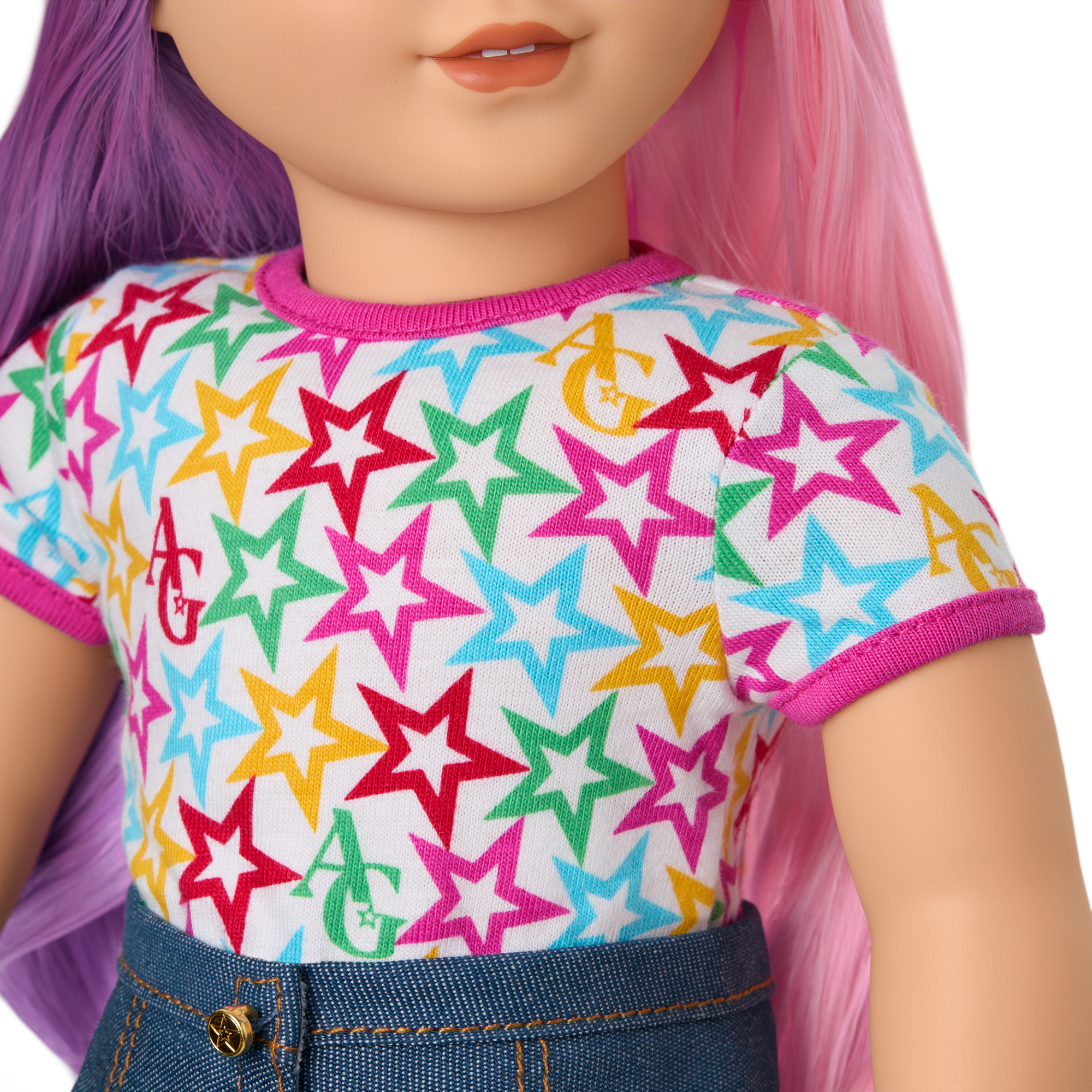 Truly Me 18-inch Doll #116 with wavy purple-and-pink hair - Image 7