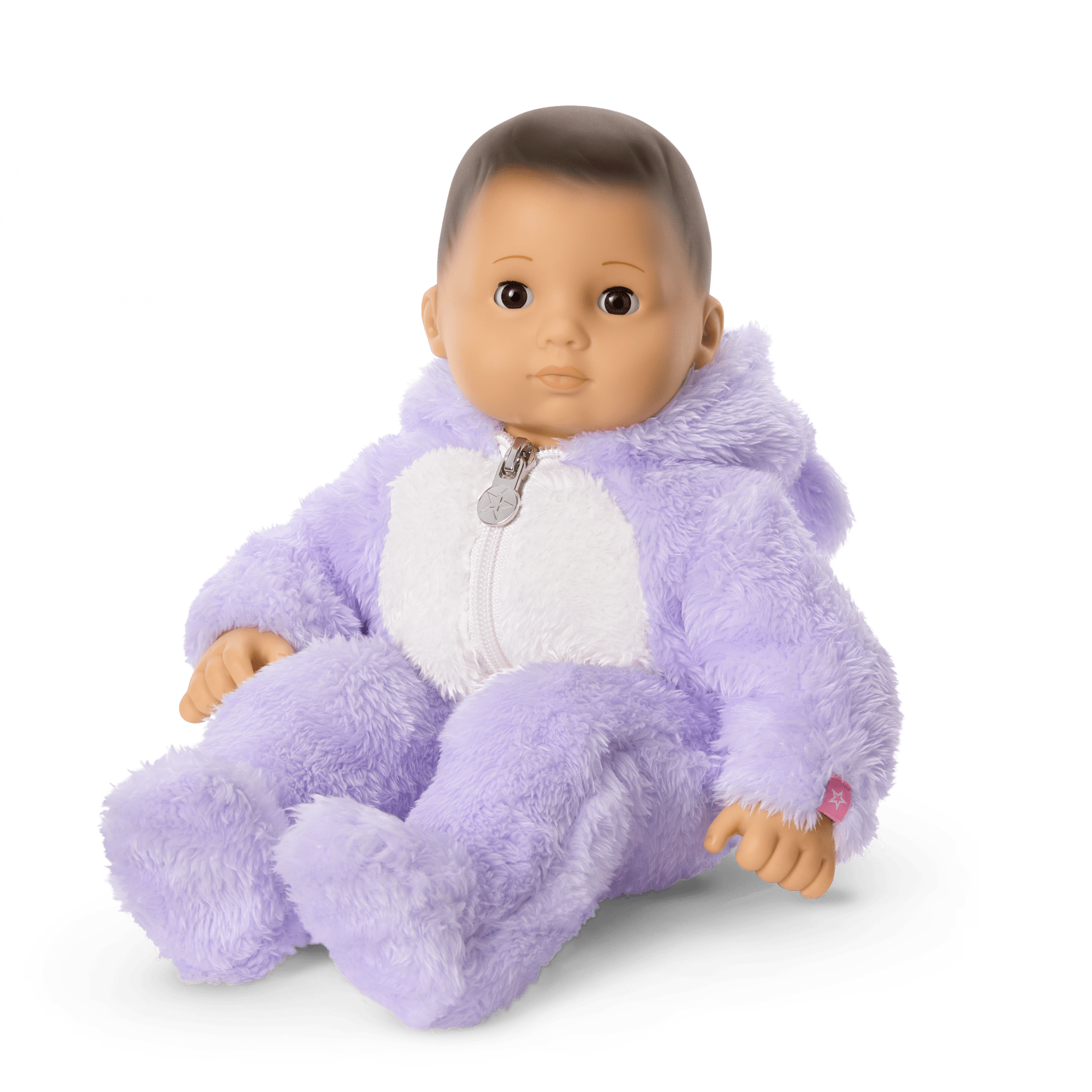 Lovable Lavender Bear One-Piece Outfit for Bitty Baby Dolls - Image 3
