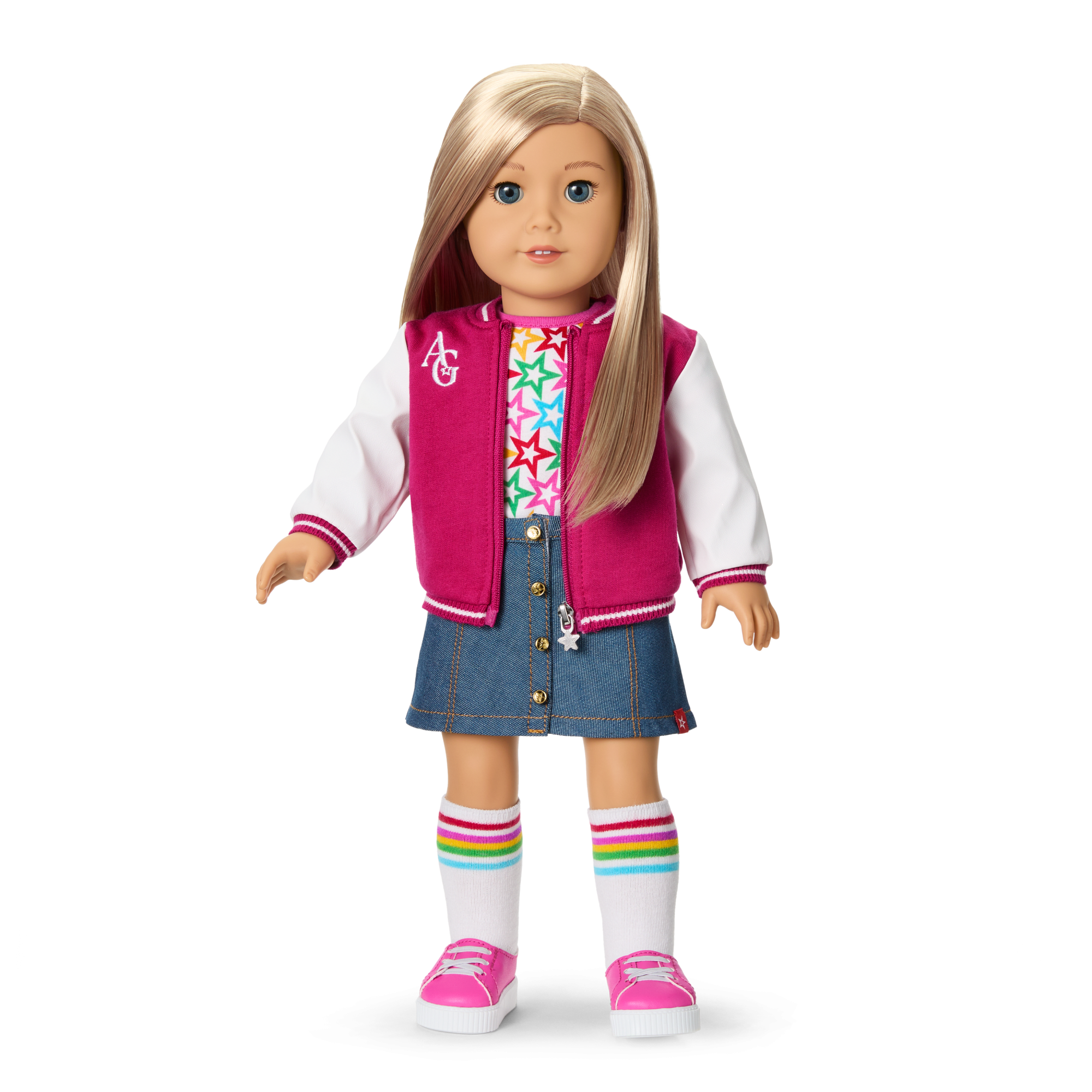 Truly Me 18-inch Doll #100 with straight layered blonde hair