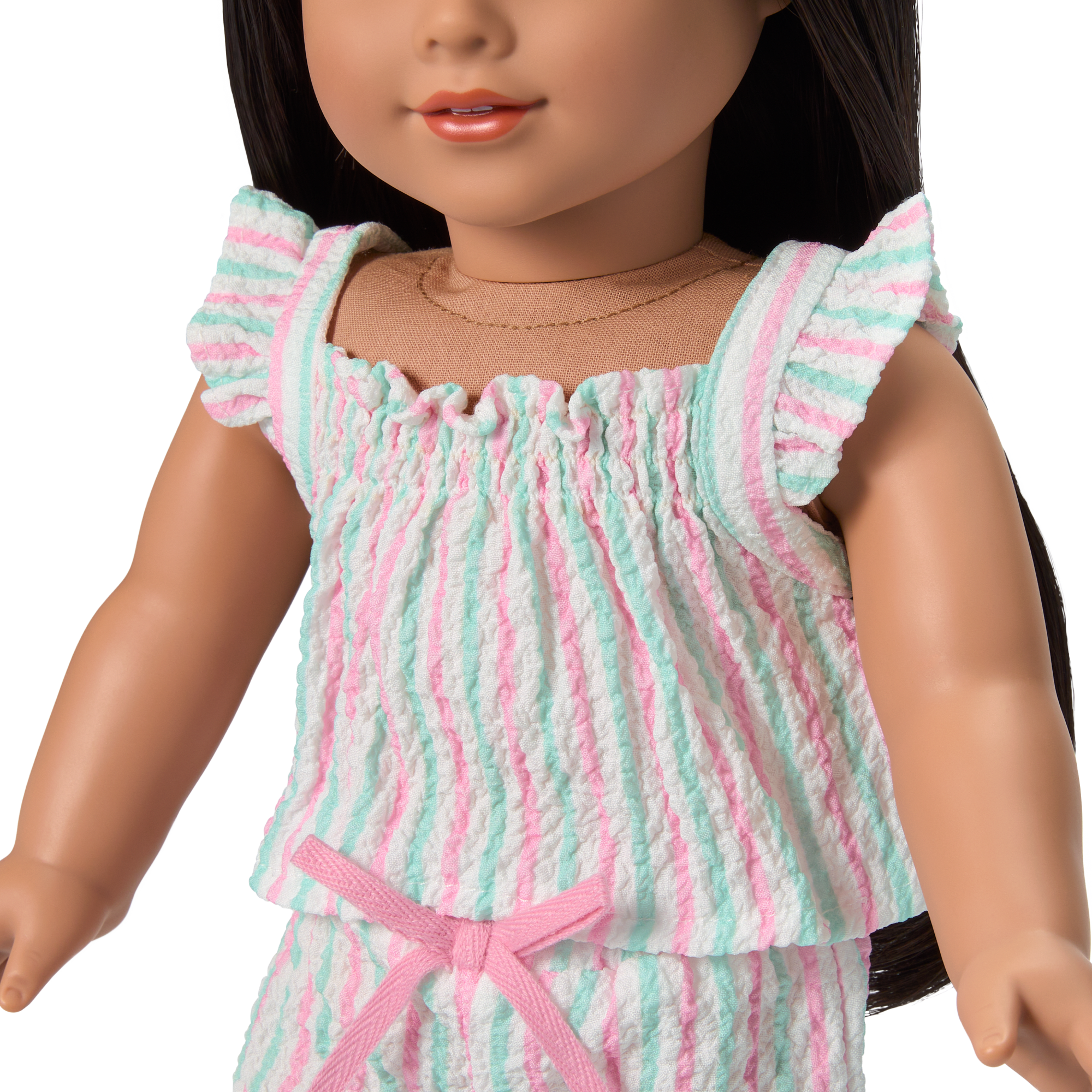 Raquel's Coastal Stripes Pajamas for Girls & 18-inch Dolls - Image 10