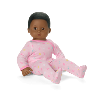 Bitty Baby Doll #1 with black hair in Pastel Pink