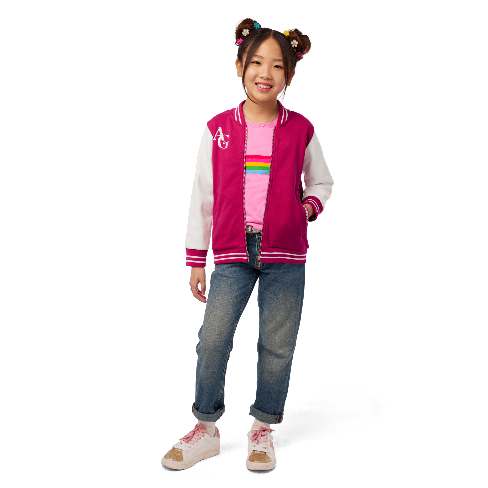 AG Star Squad Varsity Jacket for Girls