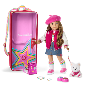 Truly Me 18-inch Doll #118. Accessories. Puppy & Doll Carrier