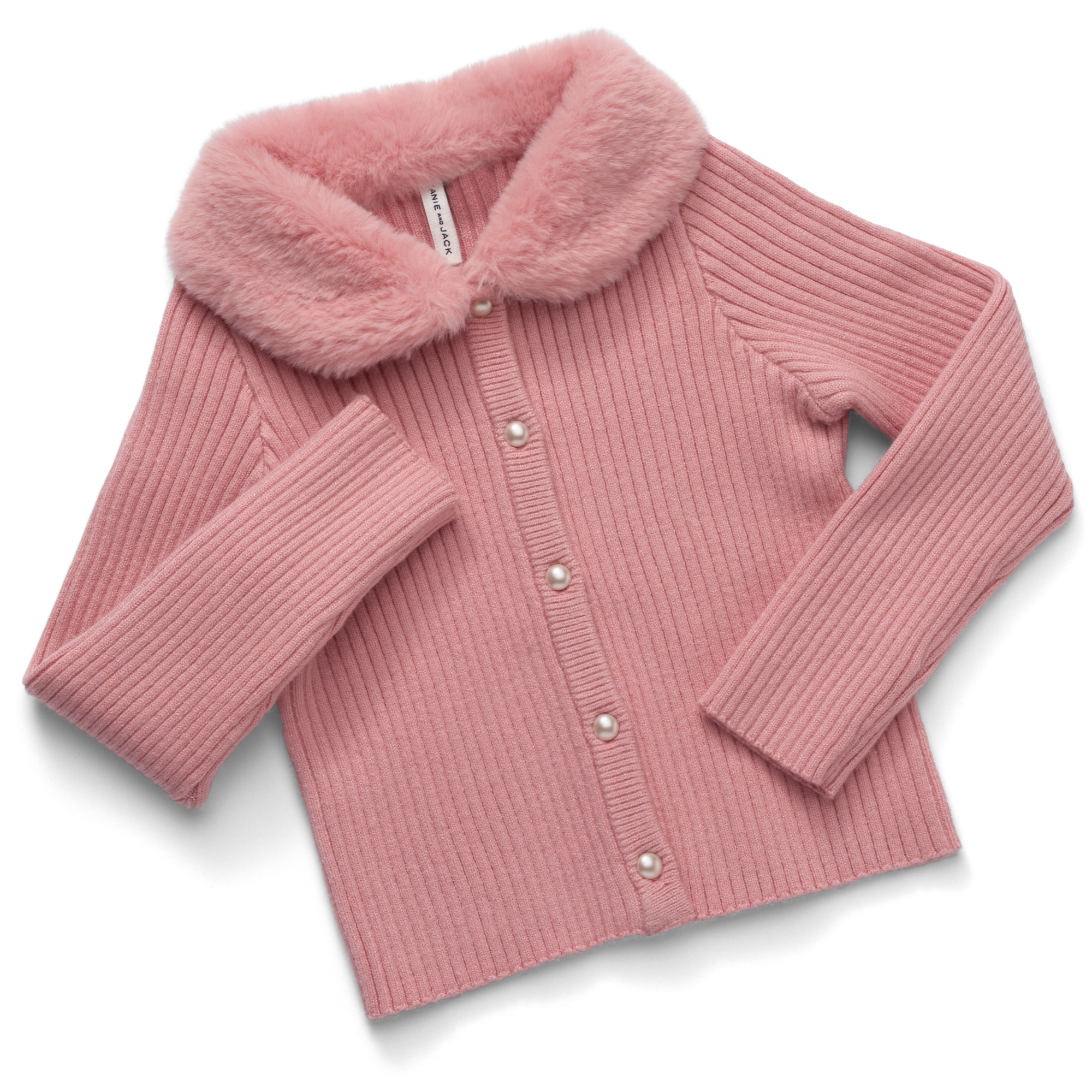 American Girl x Janie and Jack Rosy Ribbed Cardigan for Girls - Image 2