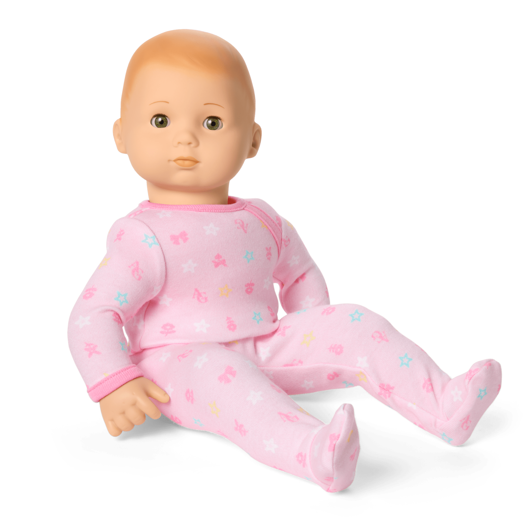 Bitty Baby Doll #6 with red hair in Pastel Pink