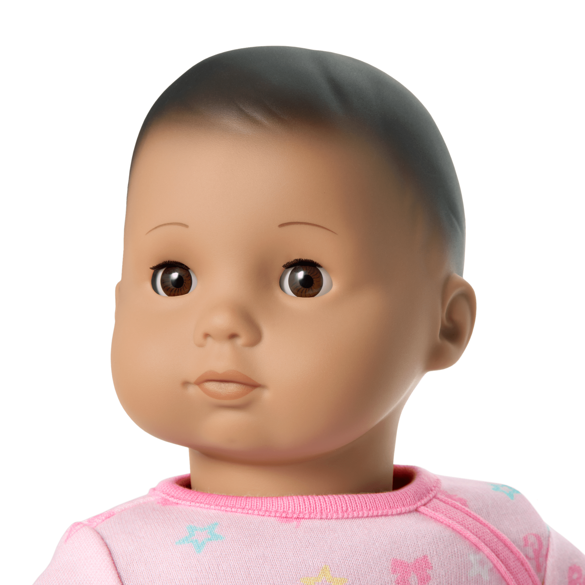 Bitty Baby Doll #5 with dark-brown hair in Pastel Pink - Image 4