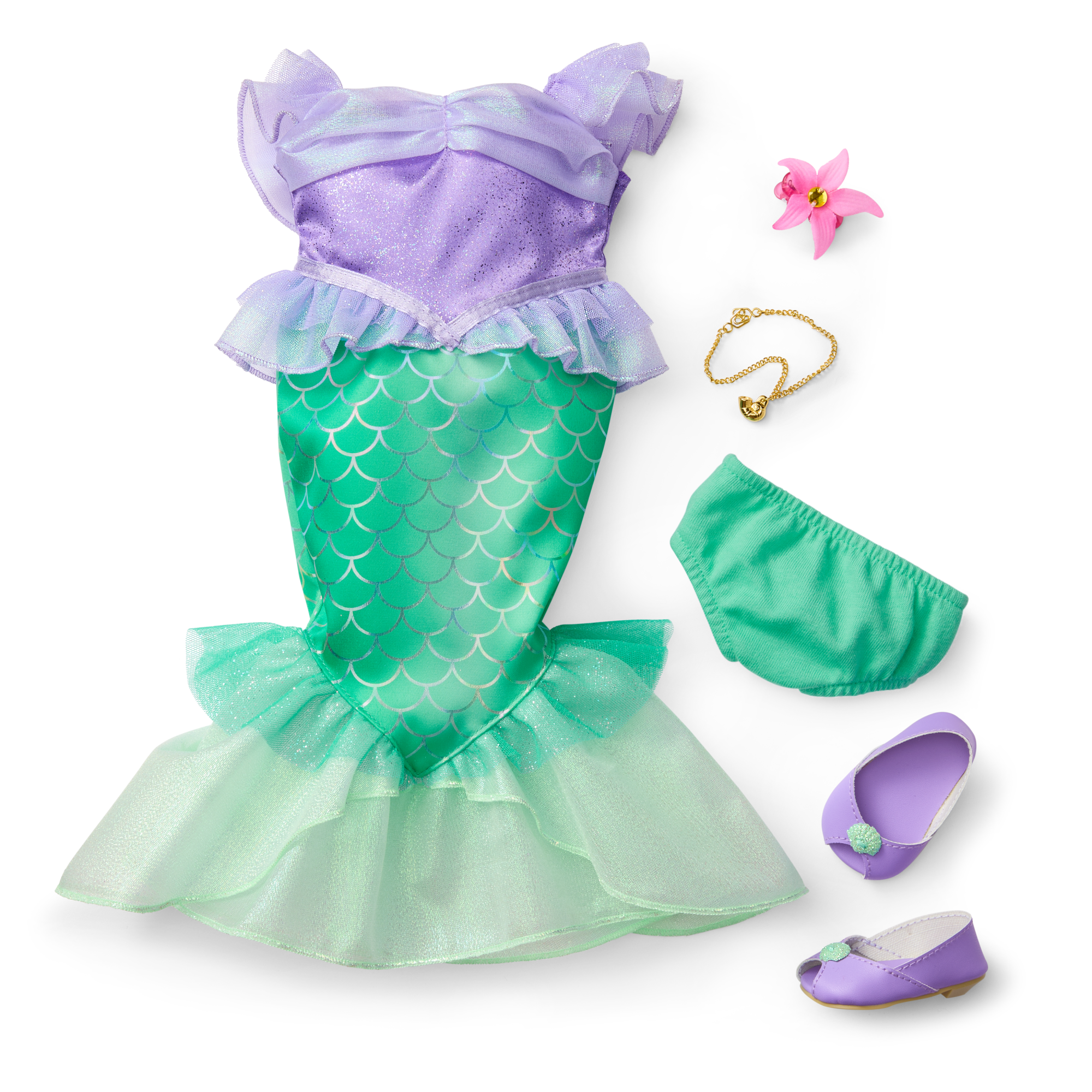 American Girl Disney Princess Ariel 18-inch Doll & Dress for Girls - Image 9