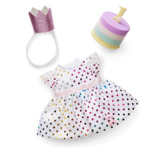 Little Bitty Baby First Birthday Celebration Set for 7.75-inch Dolls
