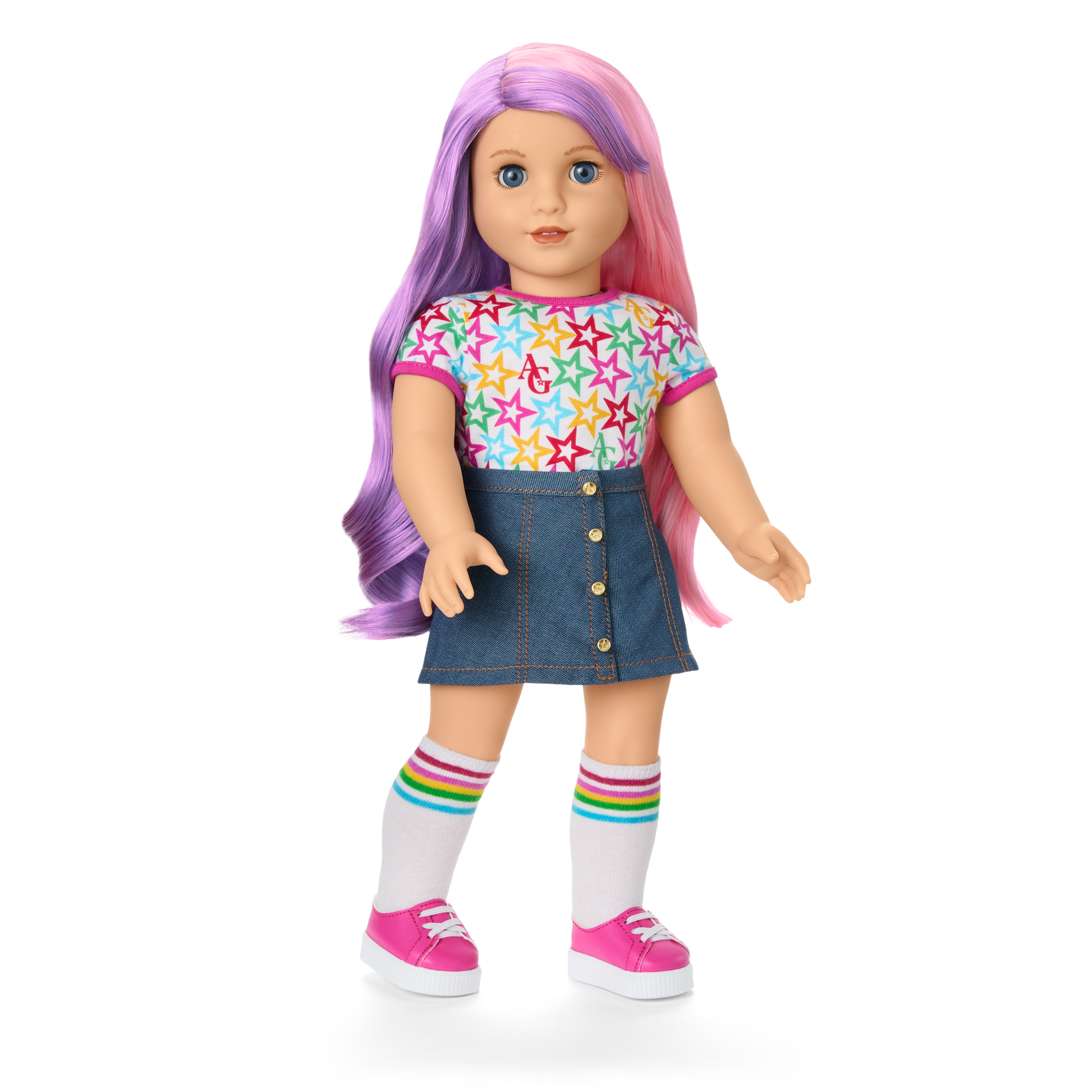 Truly Me 18-inch Doll #116 with wavy purple-and-pink hair - Image 6