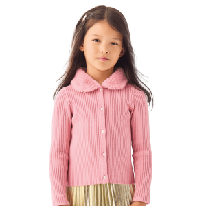American Girl x Janie and Jack Rosy Ribbed Cardigan for Girls