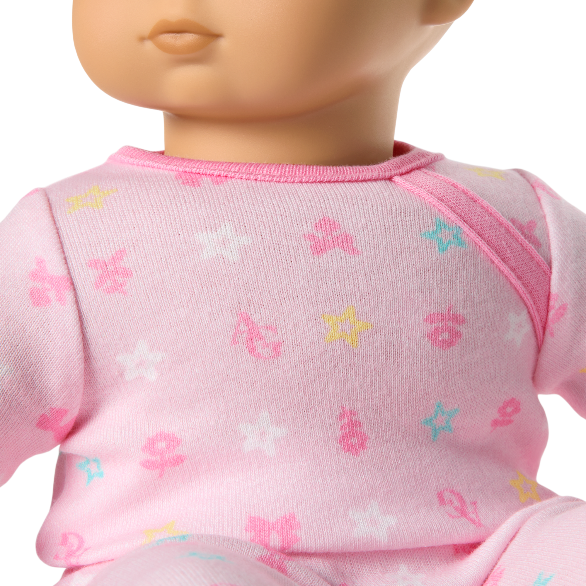 Bitty Baby Doll #4 with black hair in Pastel Pink - Image 5