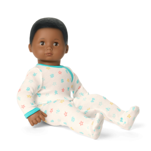 Bitty Baby Doll #1 with black hair in Pastel Blue