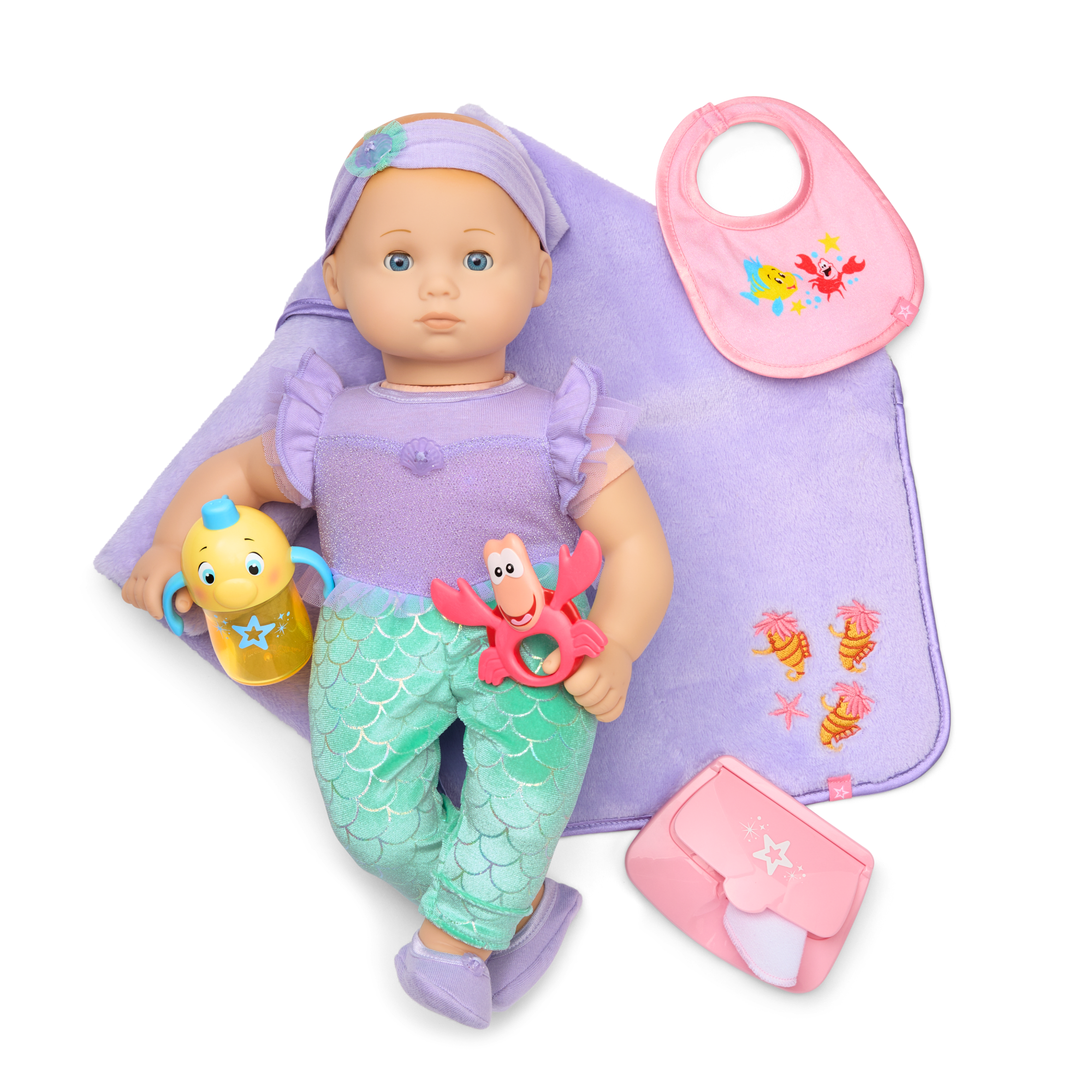 Disney Princess Ariel Cuddle & Care Set with Bitty Baby Doll by American Girl - Image 3