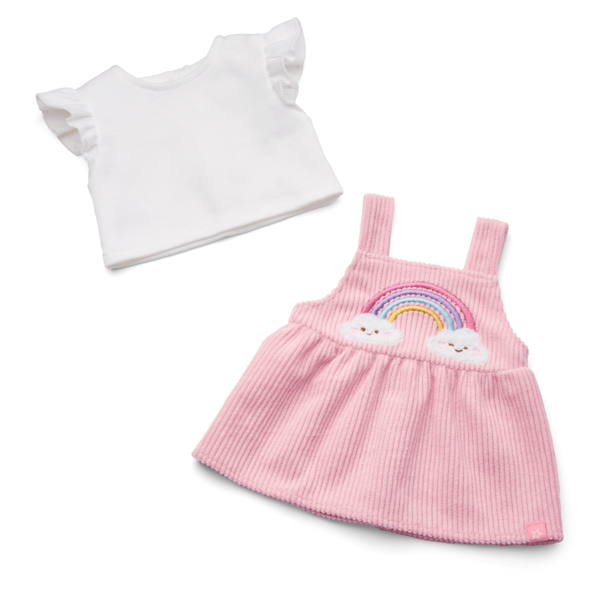 Rainbow Corduroy Outfit for Bitty Baby Dolls