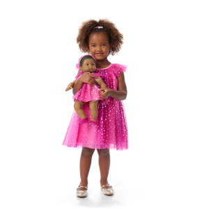 Pink Party-Ready Dresses for Little Girls & Bitty Baby Dolls
