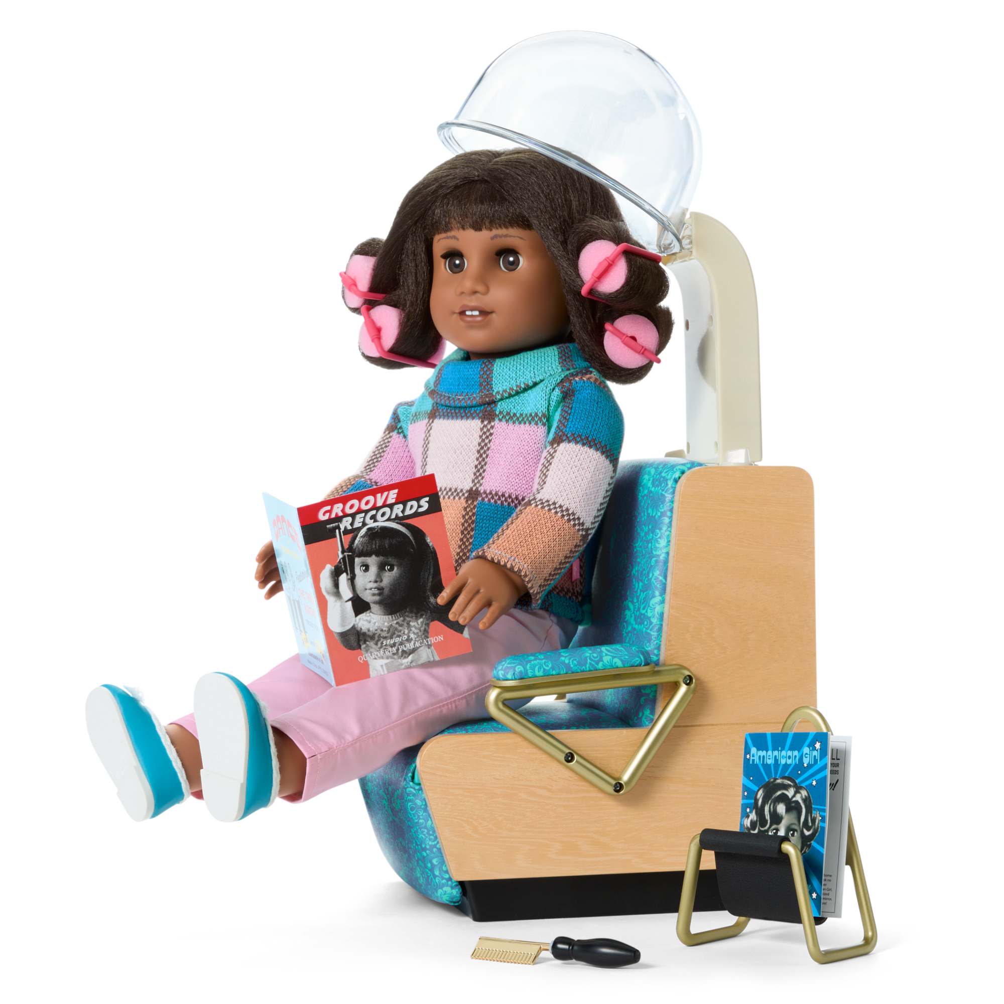 Melody's Salon Chair & Accessories for 18-inch Dolls (Historical Characters) - Image 3