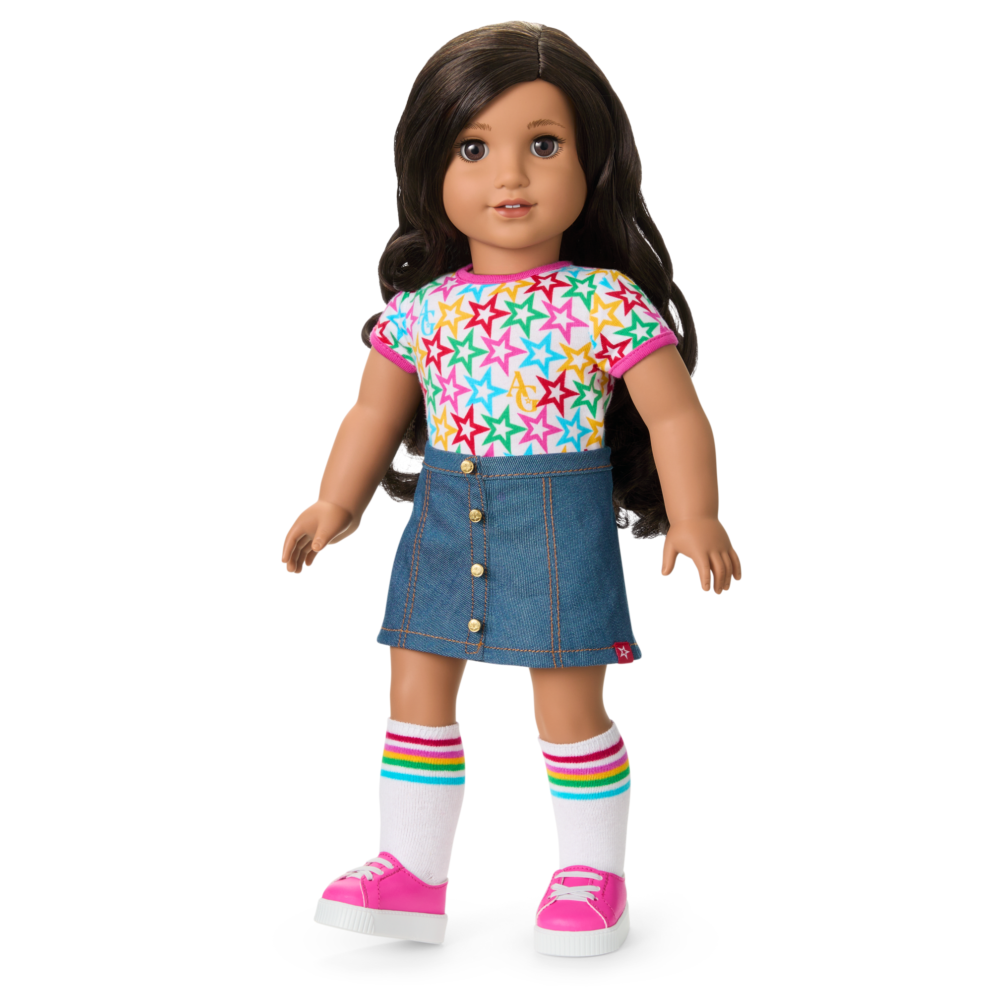 Truly Me 18-inch Doll #108 with curly black-brown hair - Image 6