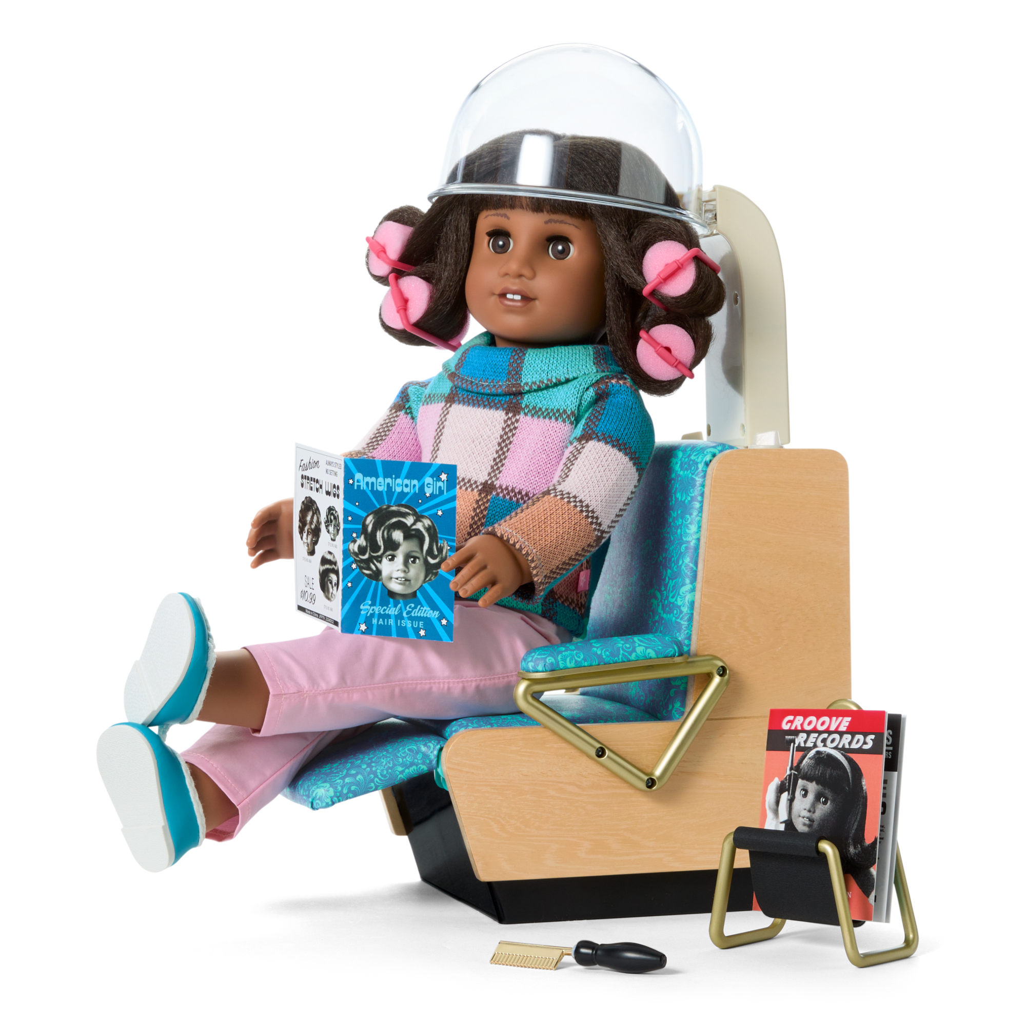 Melody's Salon Chair & Accessories for 18-inch Dolls (Historical Characters) - Image 2