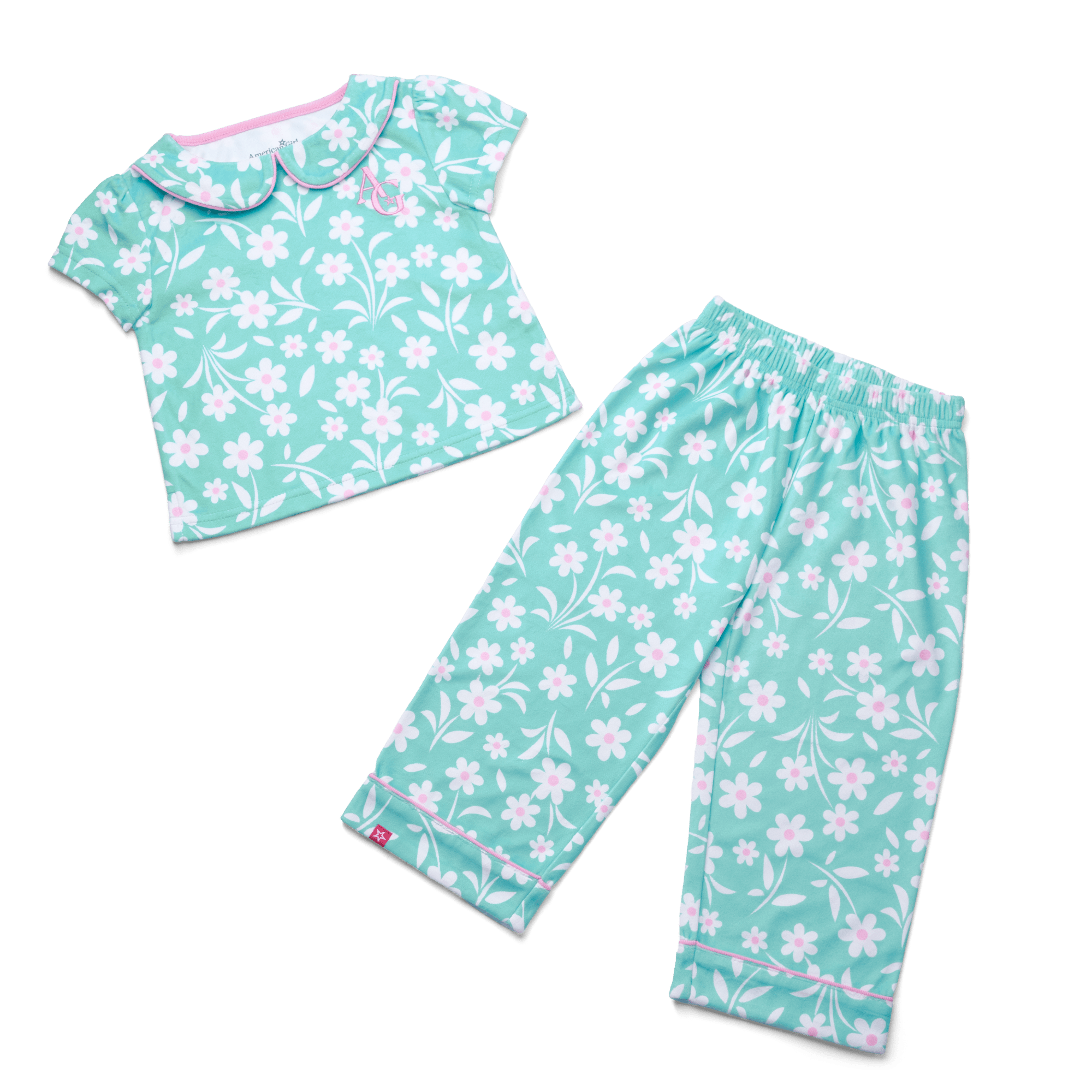 Flower Fun PJs for Little Girls (Bitty Baby ) - Image 2