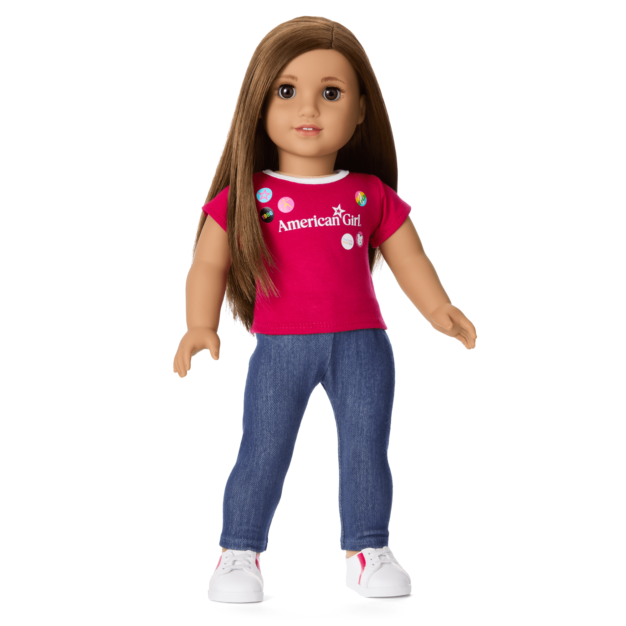 Matching?AG Grin Pins Ringer Tee Set for Girls & 18-inch Dolls - Image 3