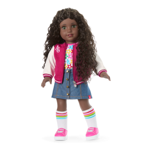 Truly Me 18-inch Doll #127 with curly dark-brown hair
