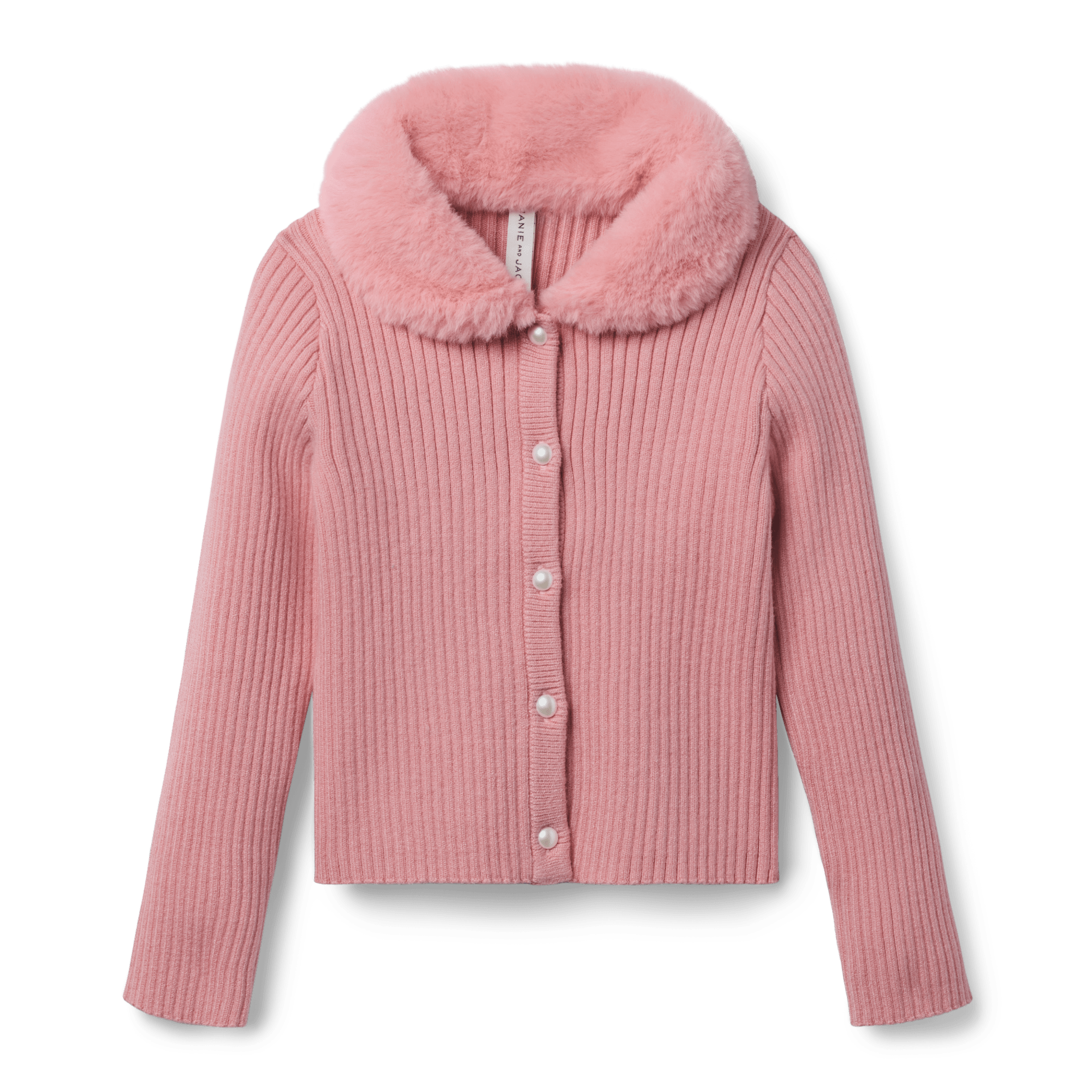 American Girl x Janie and Jack Rosy Ribbed Cardigan for Girls - Image 4
