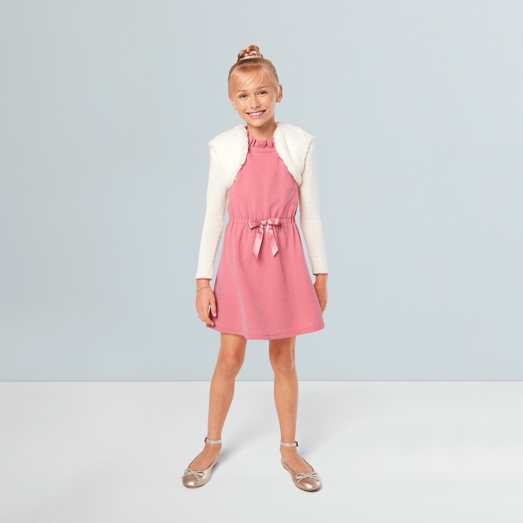 American Girl x Something Navy Frosty Faux-Fur Shrug for Girls - Image 11