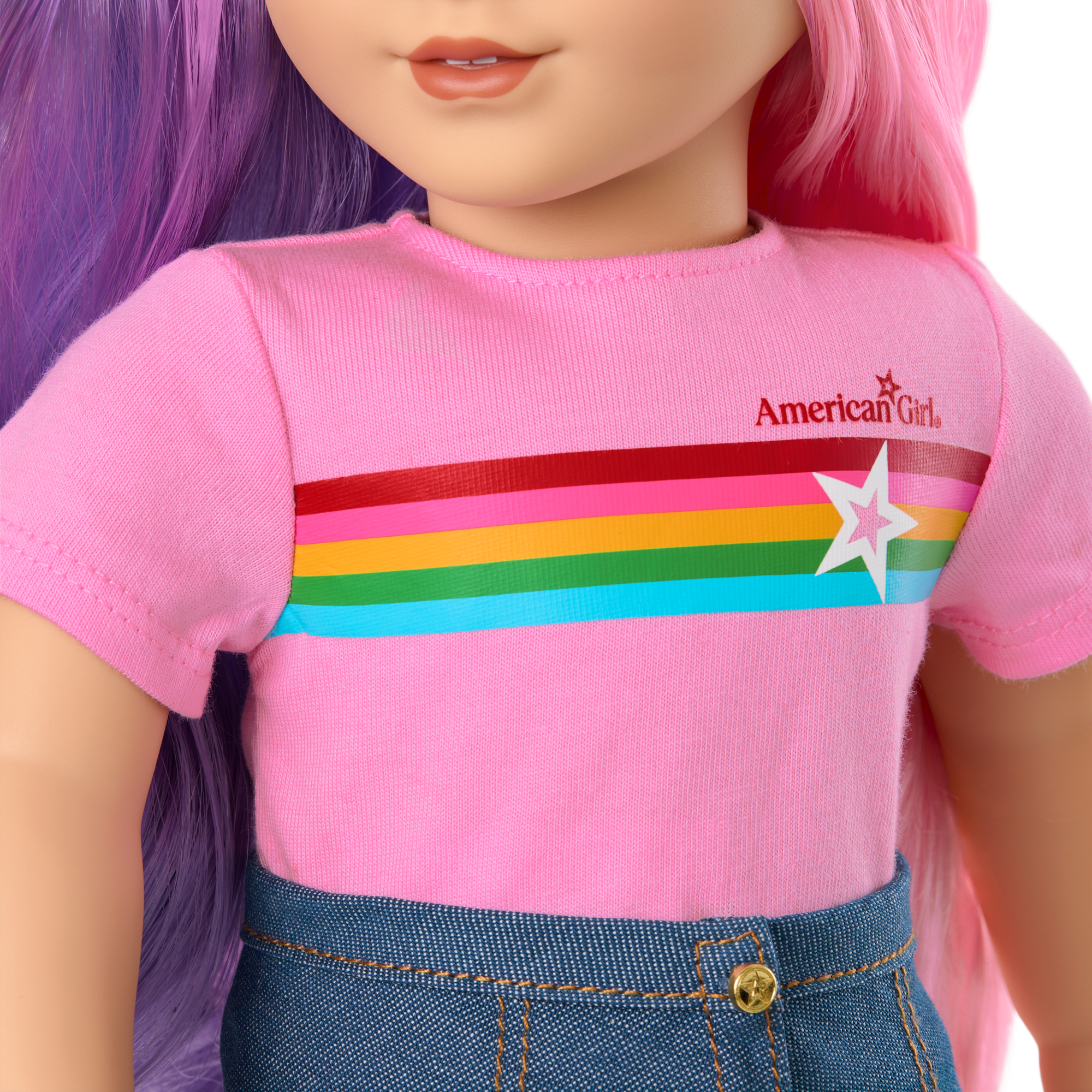Truly Me 18-inch Doll #116 with wavy purple-and-pink hair - Image 11