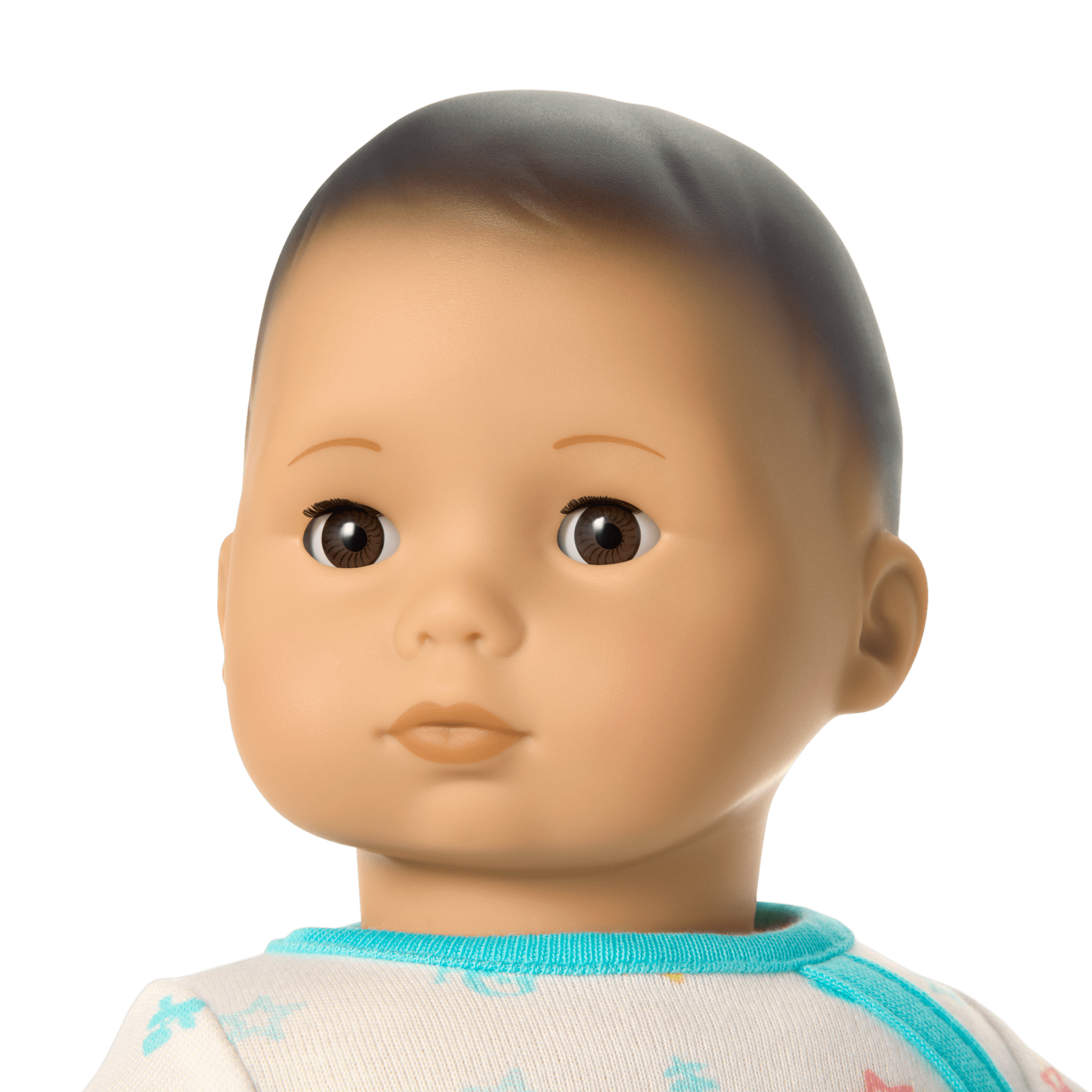 Bitty Baby Doll #4 with black hair in Pastel Blue - Image 3