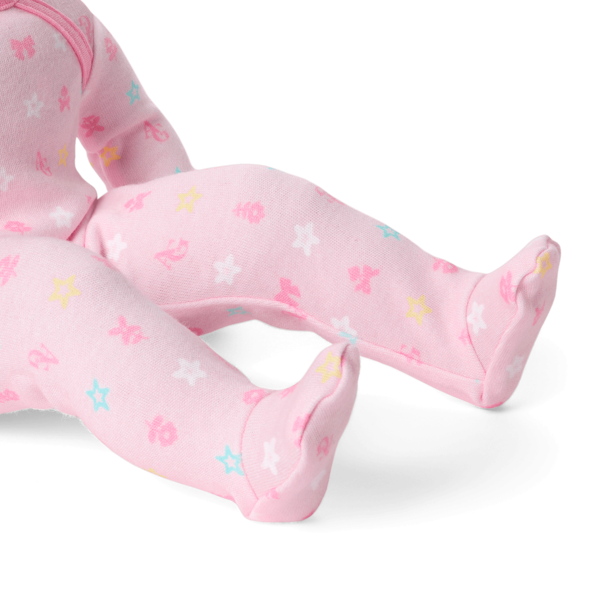 Bitty Baby Doll #5 with dark-brown hair in Pastel Pink - Image 6