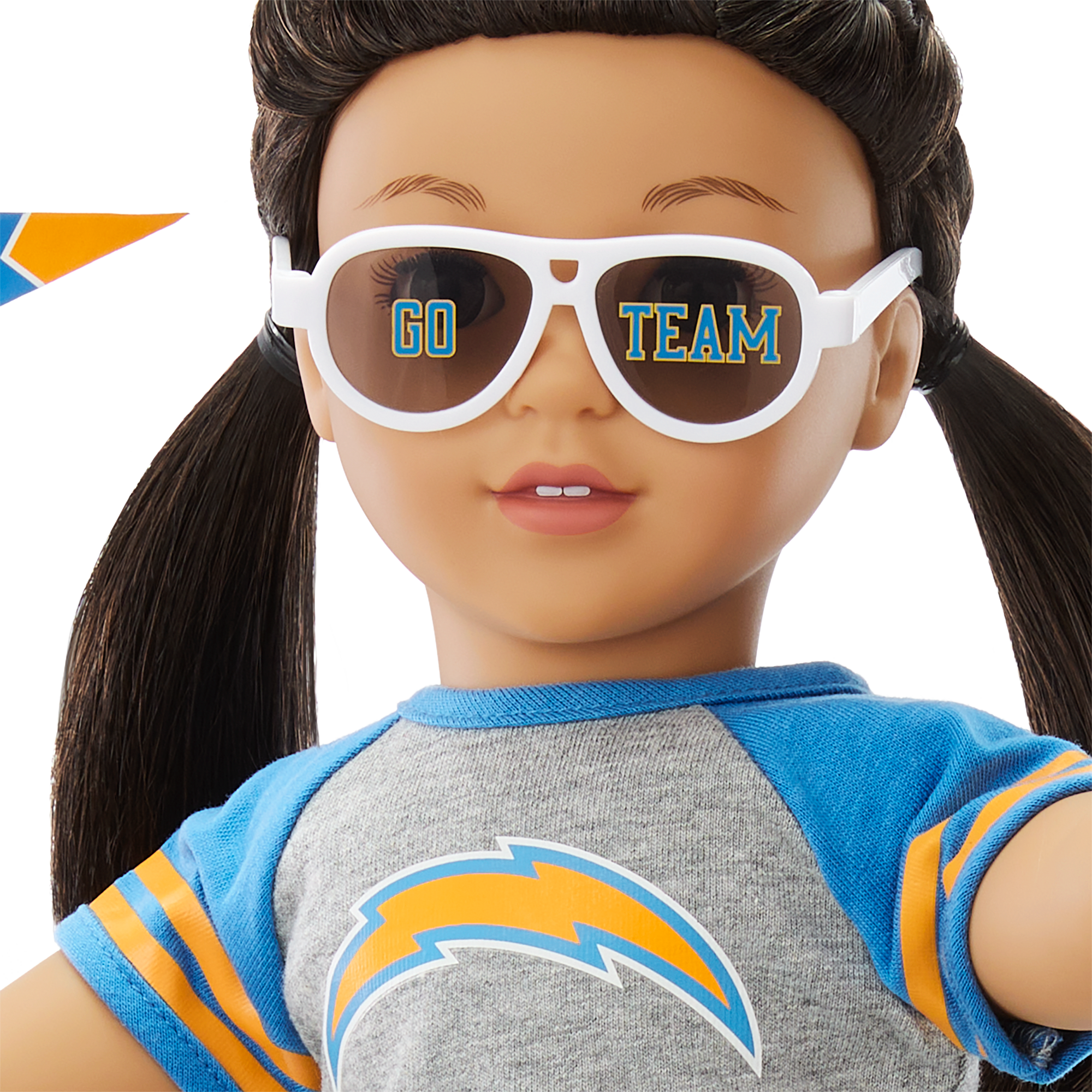 American Girl x NFL Los Angeles Chargers Fan Outfit & Accessories for 18-inch Dolls - Image 4