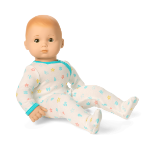 Bitty Baby Doll #6 with red hair in Pastel Blue