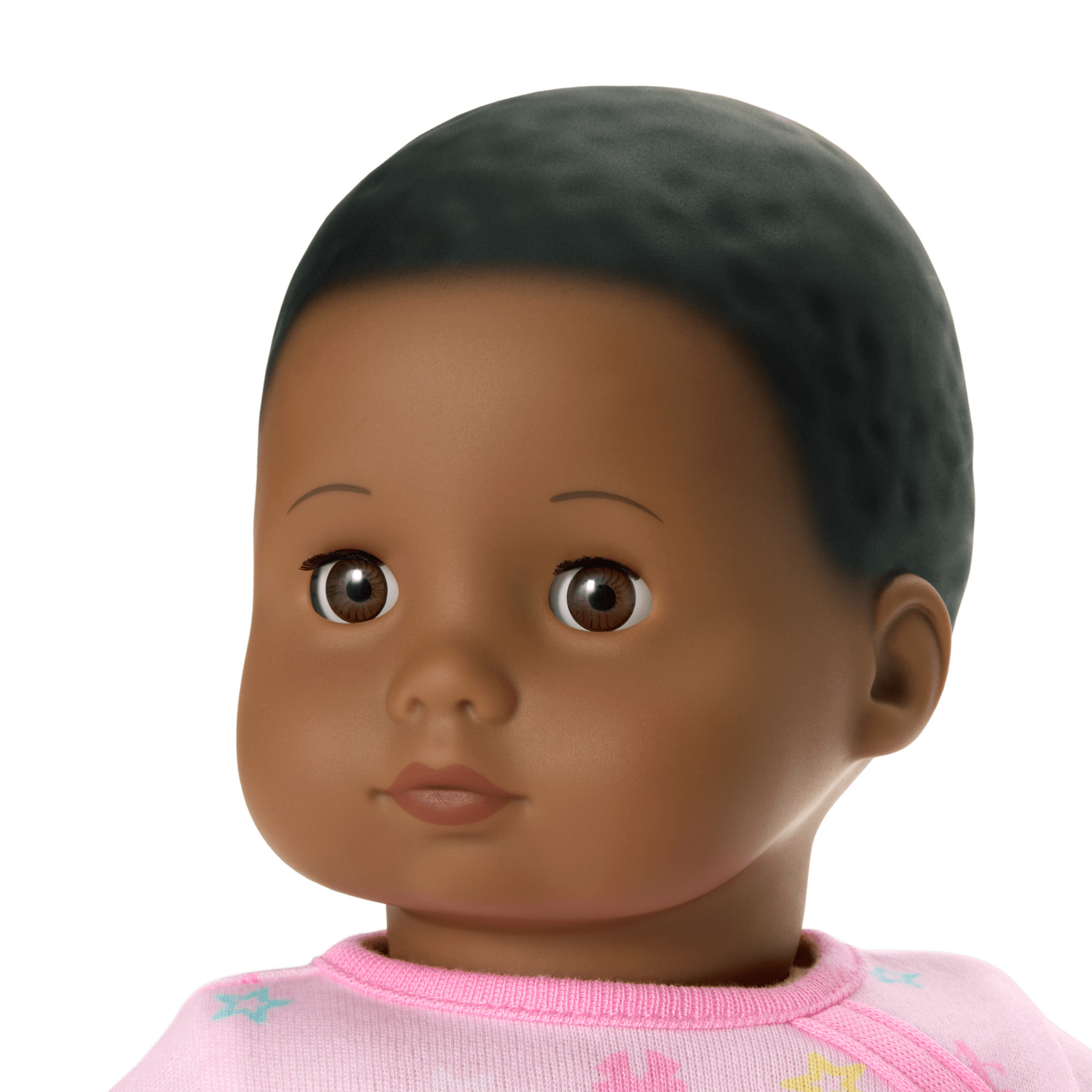 Bitty Baby Doll #1 with black hair in Pastel Pink - Image 3