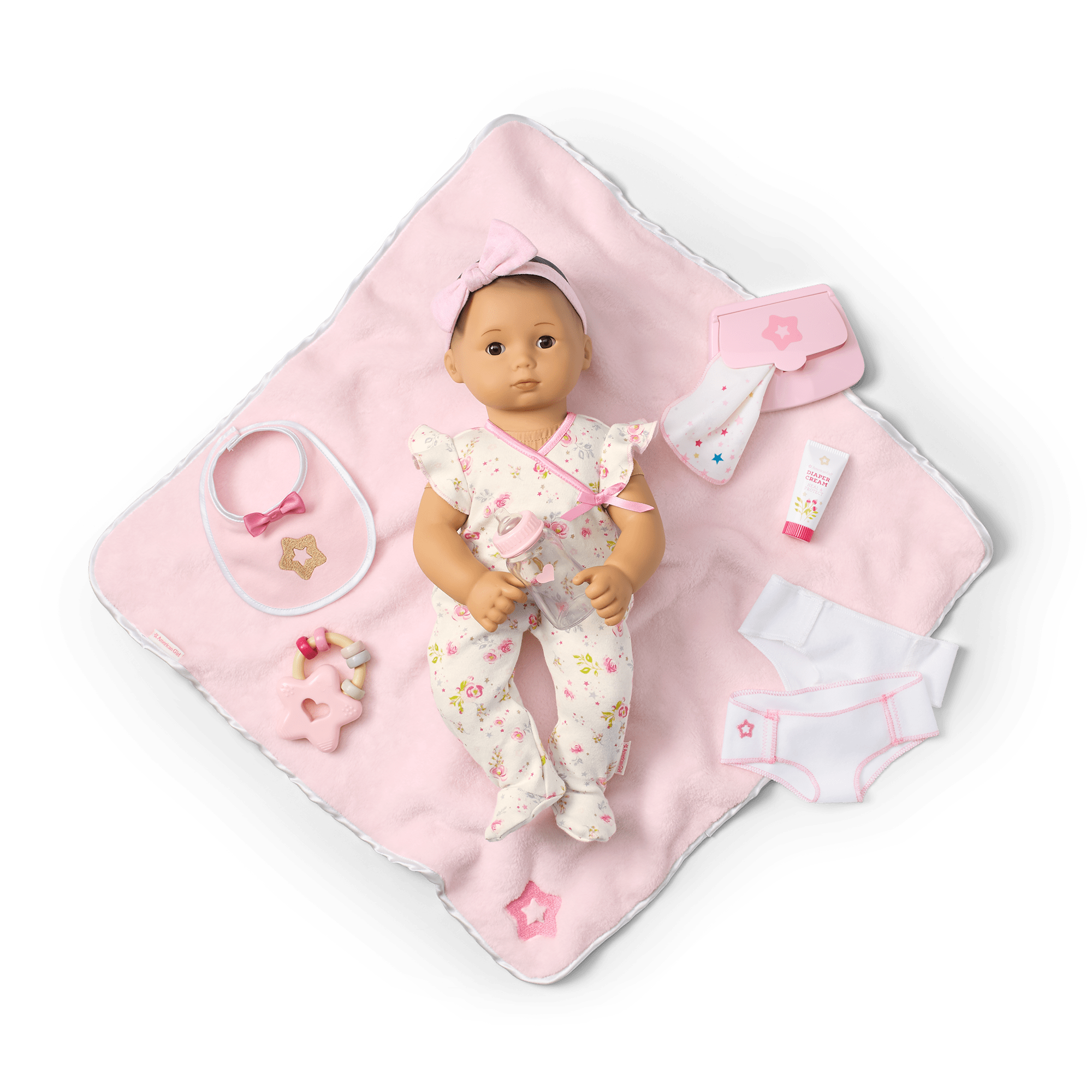 Bitty Baby Doll #4 with black hair Care & Play Set - Image 3
