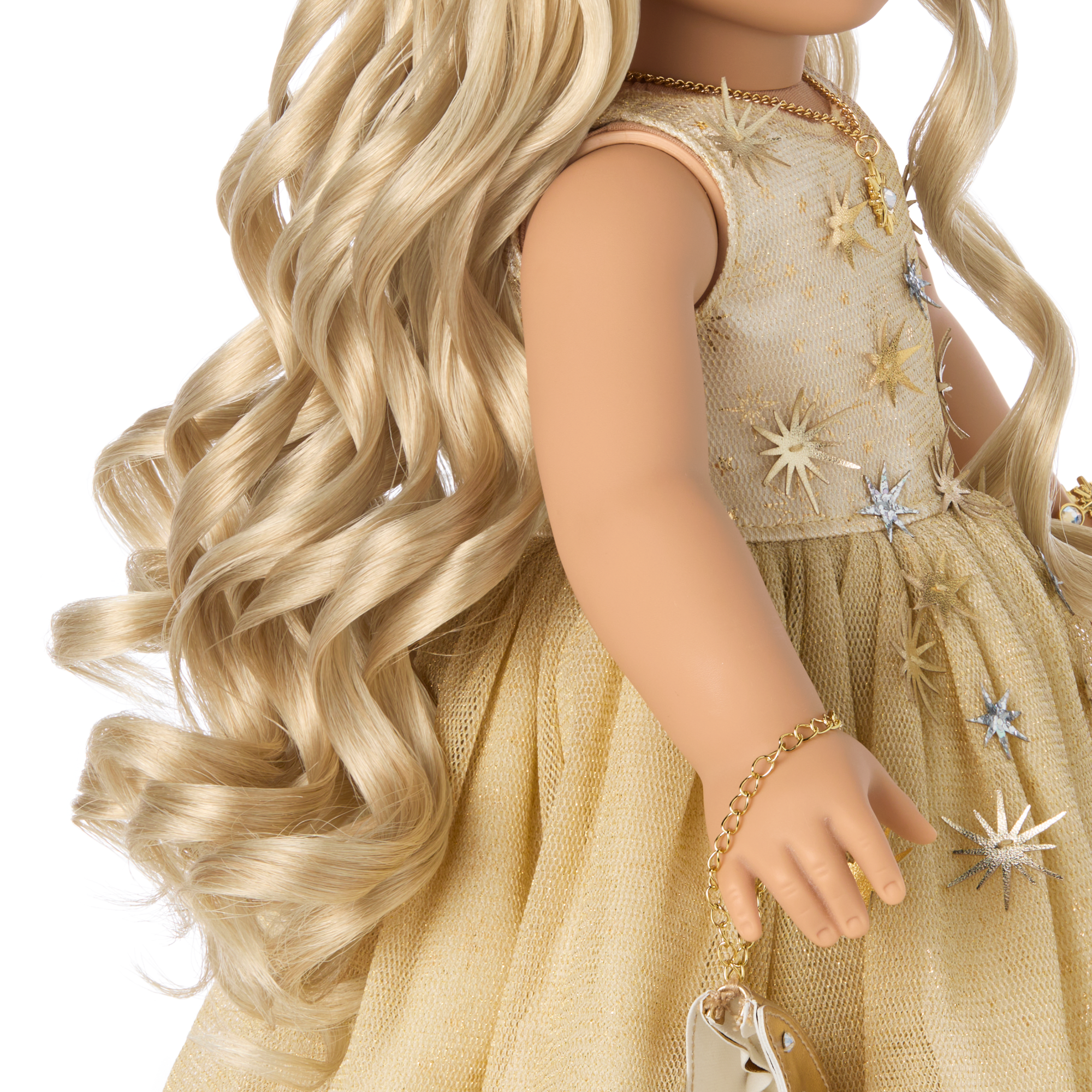 American Girl 2025 Glimmering Gold Holiday Collector Doll - Image 10