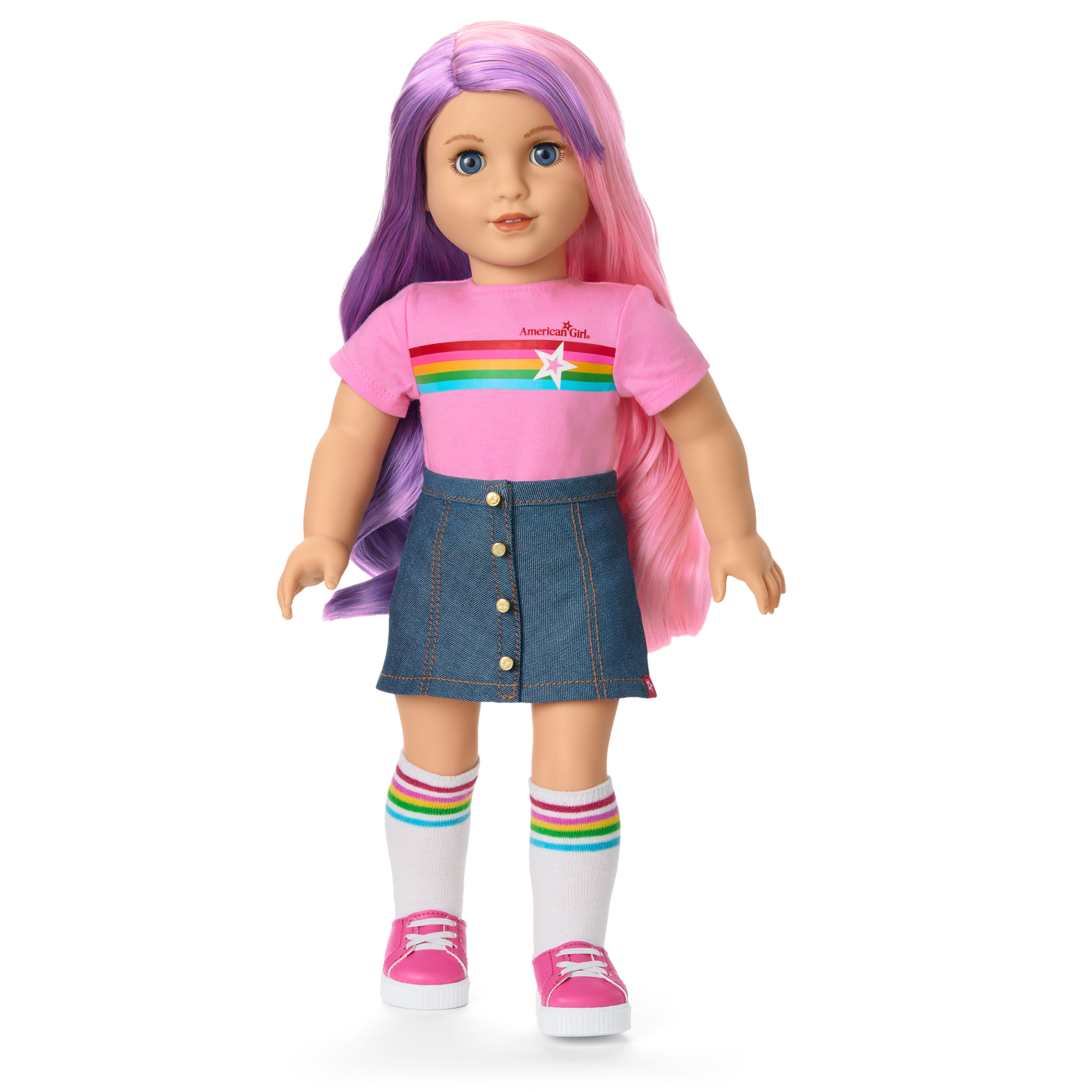 Truly Me 18-inch Doll #116 with wavy purple-and-pink hair - Image 10
