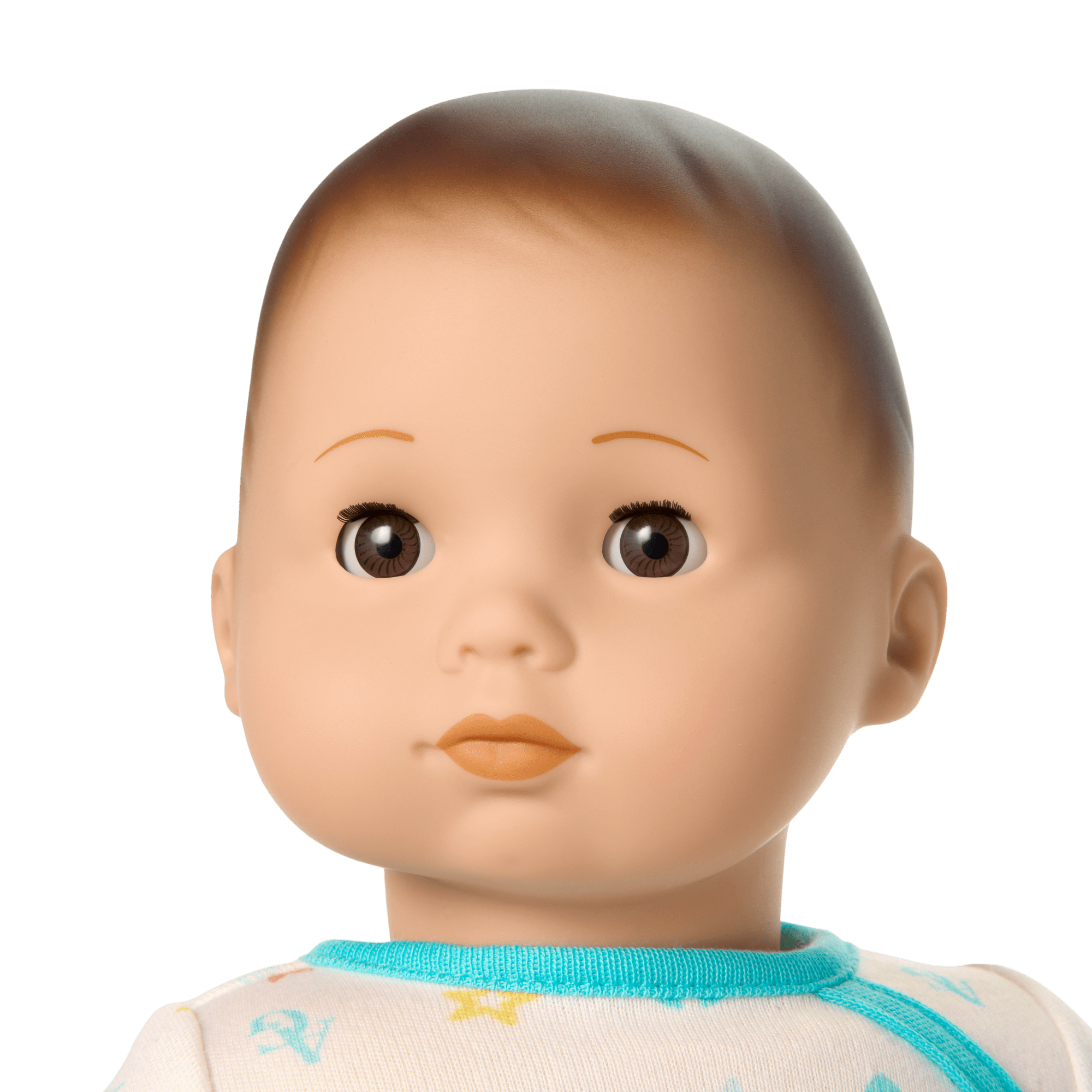 Bitty Baby Doll #2 with brown hair in Pastel Blue - Image 3