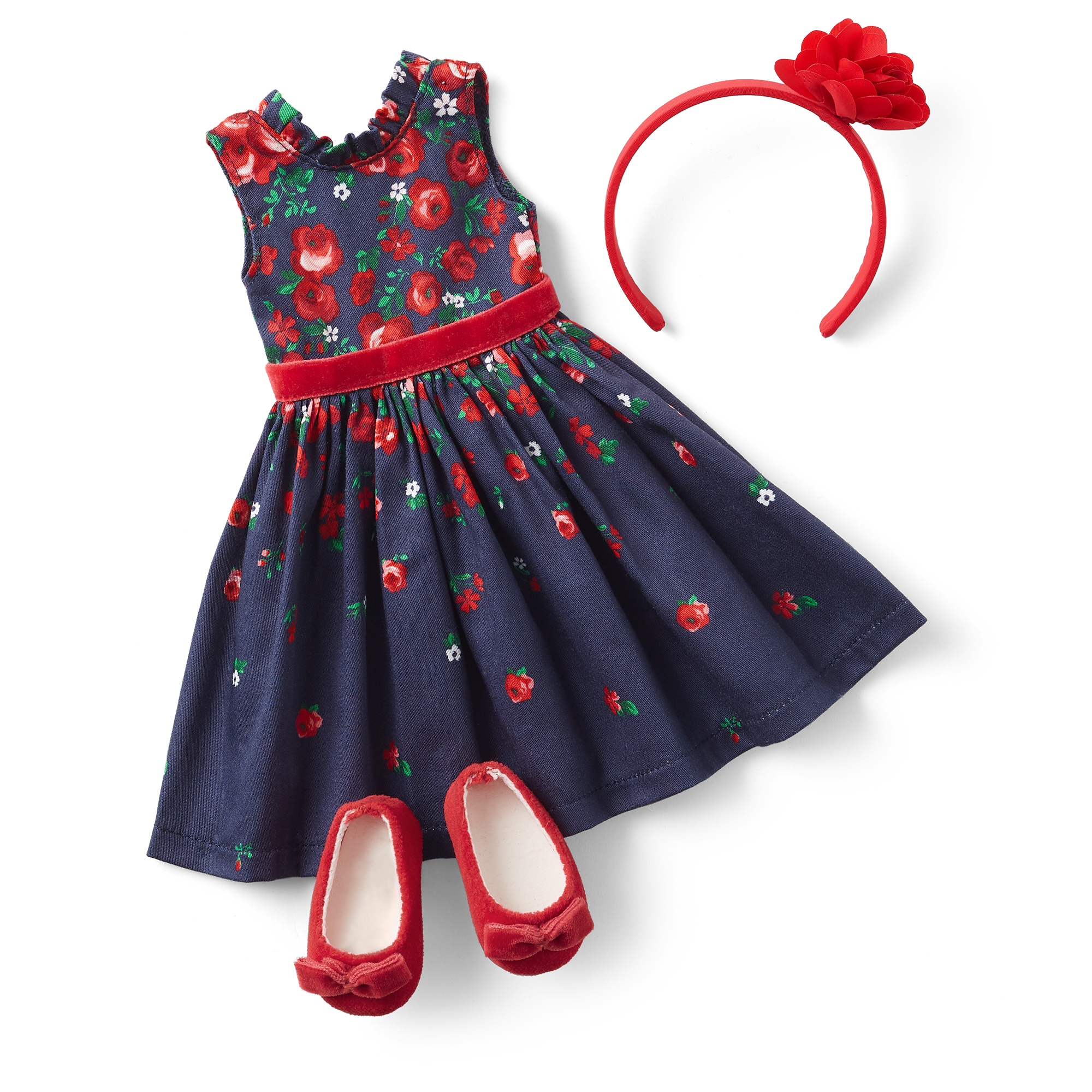 American Girl x Janie and Jack Wrapped in Roses Party Dress for WellieWishers Dolls