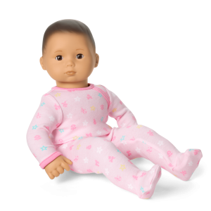 Bitty Baby Doll #4 with black hair in Pastel Pink