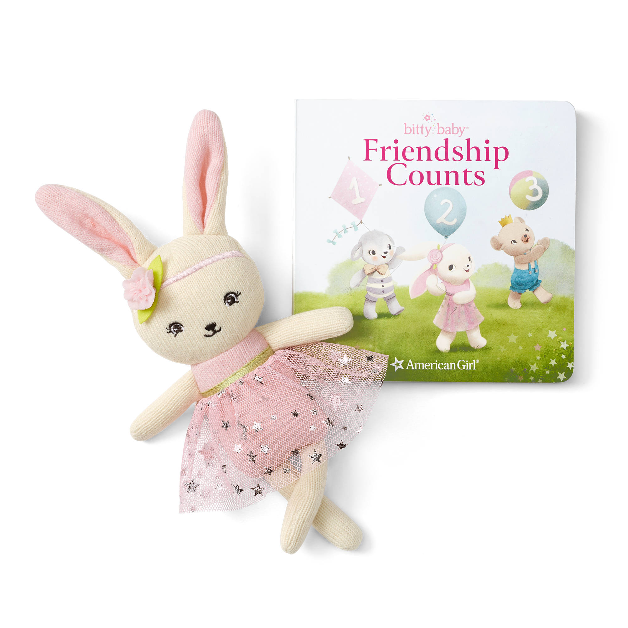 Bitty Baby Doll #2 in Pastel Pink + Bunny Friend & Board Book - Image 4