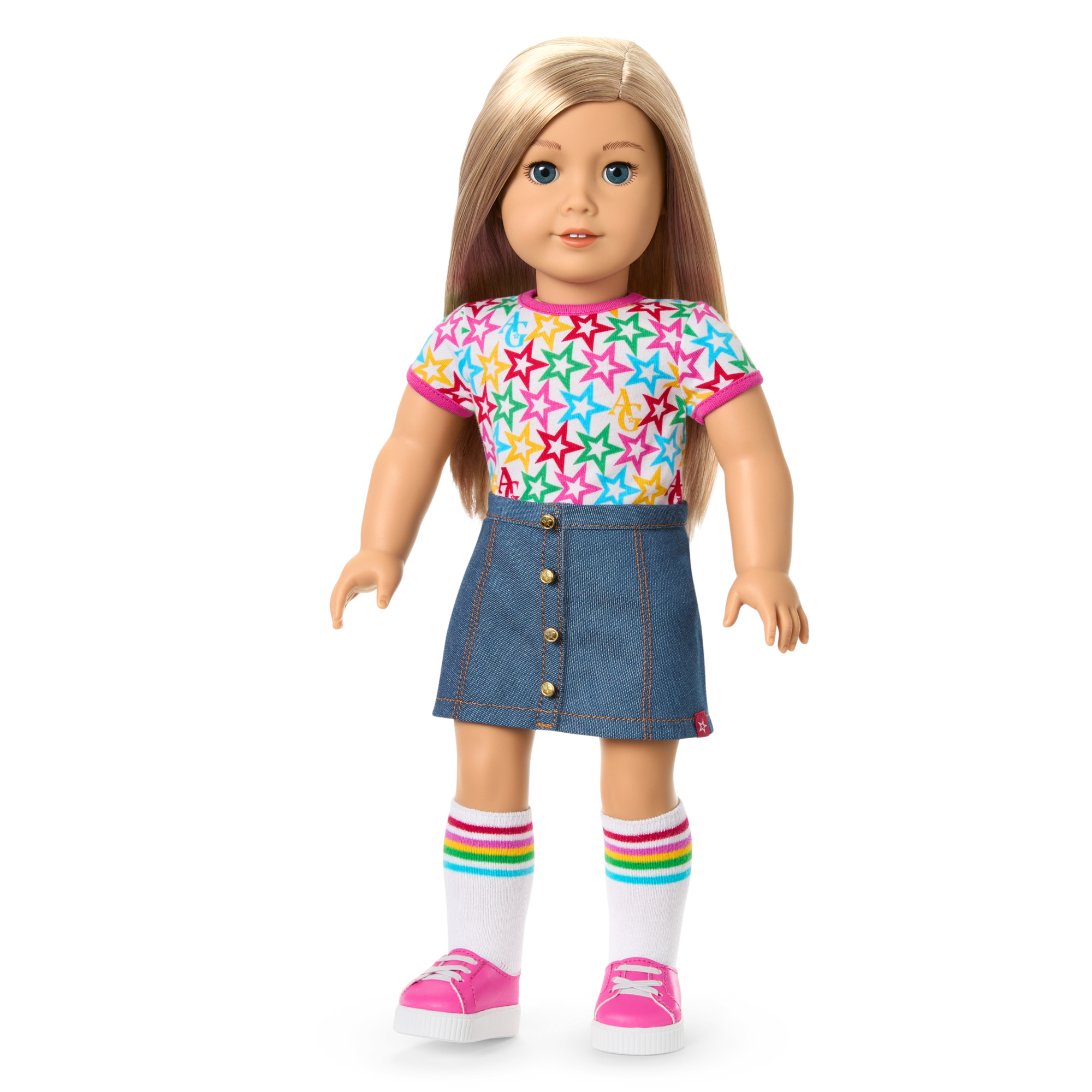 Truly Me 18-inch Doll #100 with straight layered blonde hair - Image 6