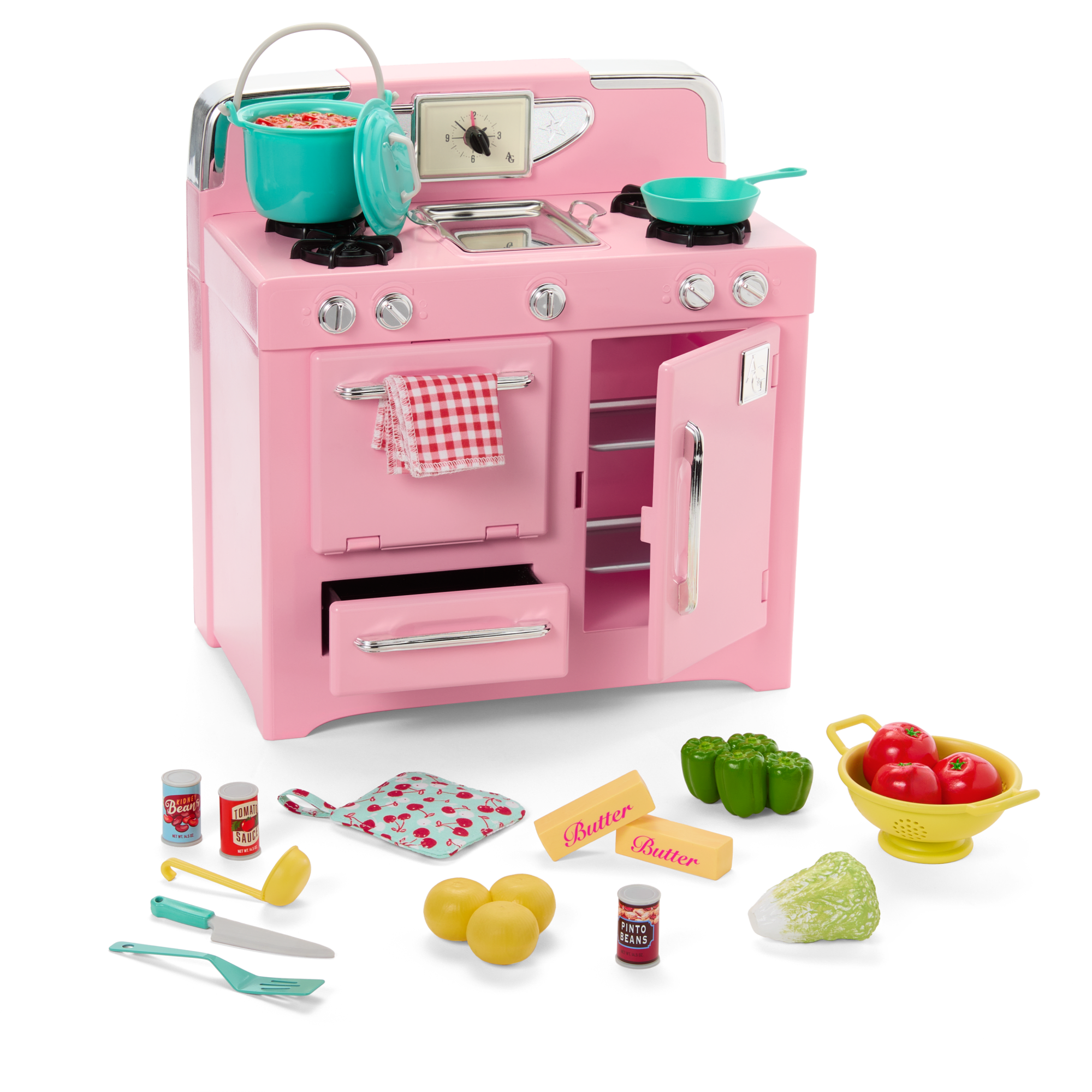 Maryellen's Vintage Stove & Accessories for 18-inch Dolls (Historical Characters)