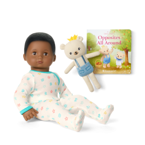 Bitty Baby Doll #1 in Pastel Blue + Bear Friend & Board Book