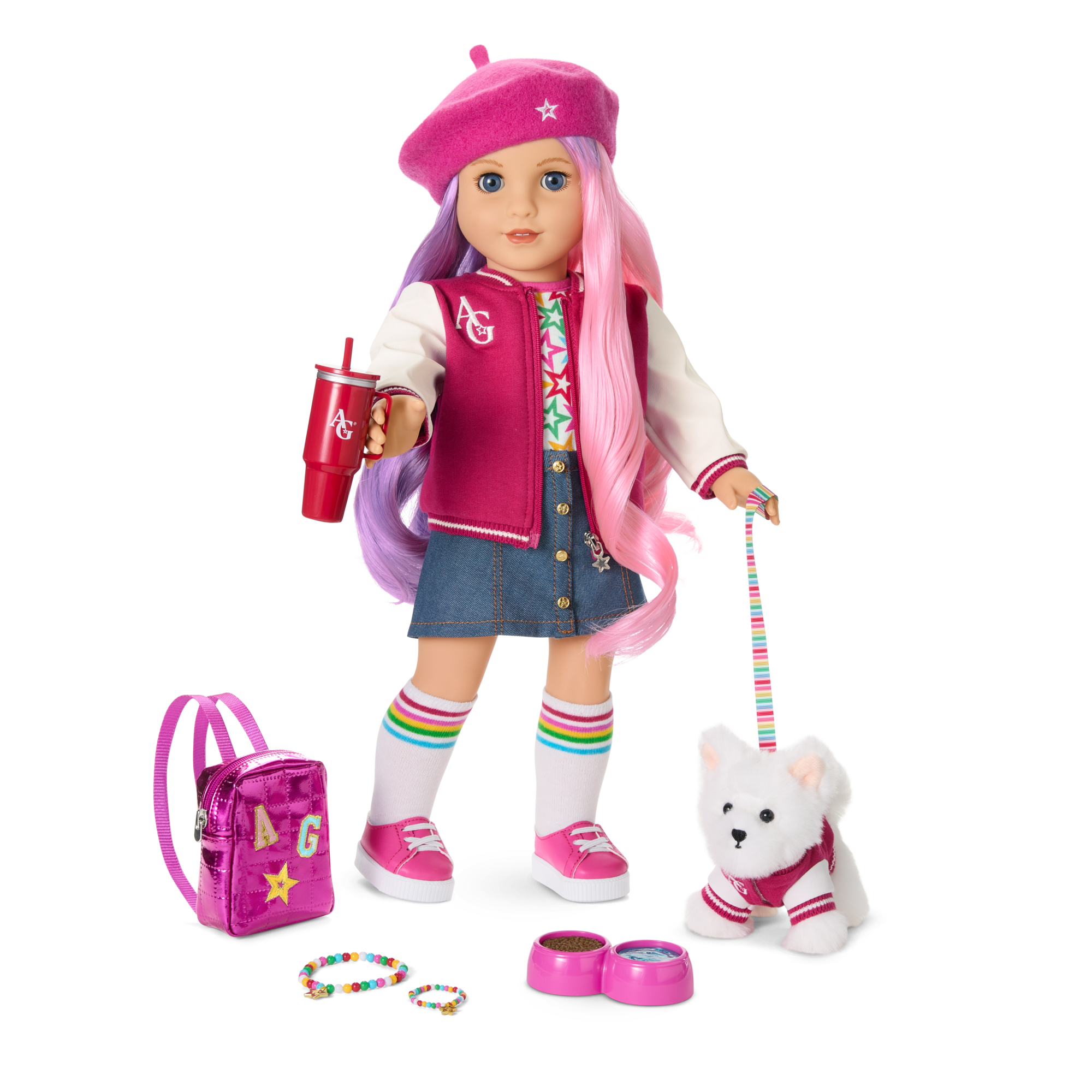 Truly Me 18-inch Doll #116 with wavy purple-and-pink hair - Image 16