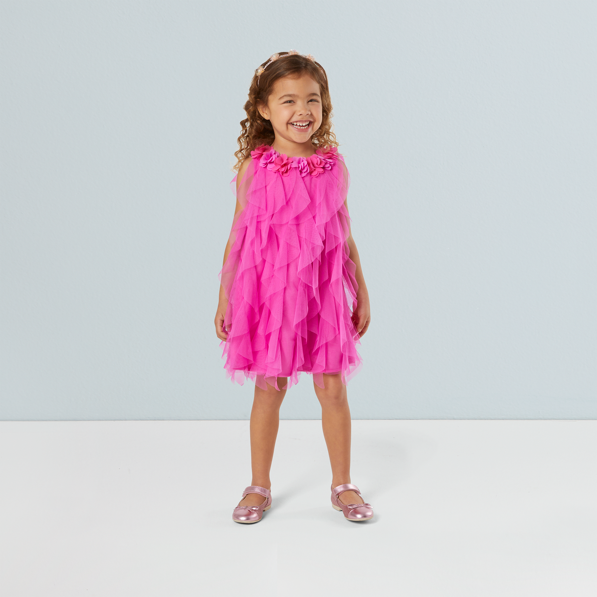 Party-Pink Birthday Dresses for Little Girls & Bitty Baby Dolls - Image 4