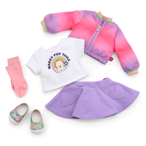 Summer's Waggy Pup Tails Outfit for 18-inch Dolls (Girl of the Year 2025)