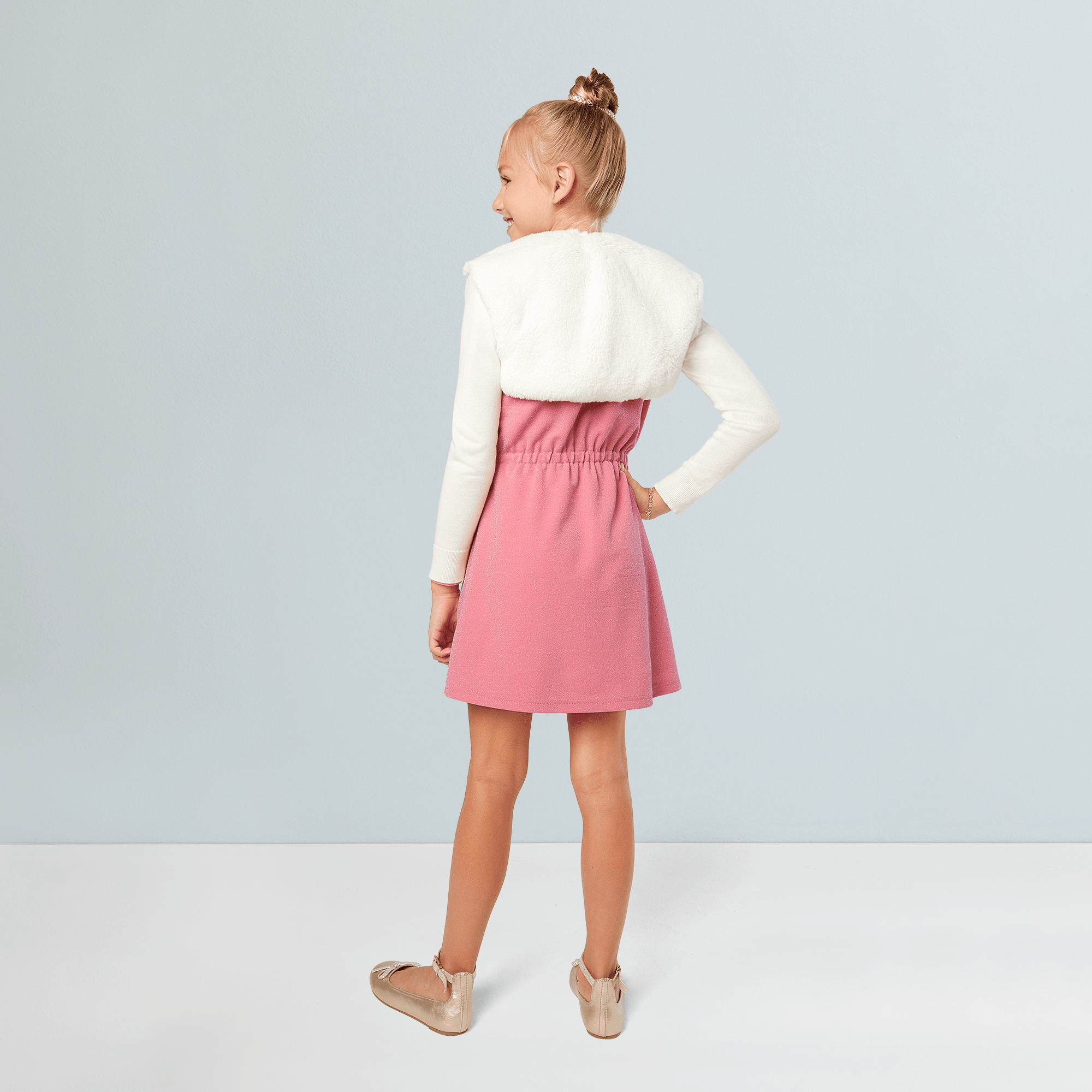 American Girl x Something Navy Frosty Faux-Fur Shrug for Girls - Image 12